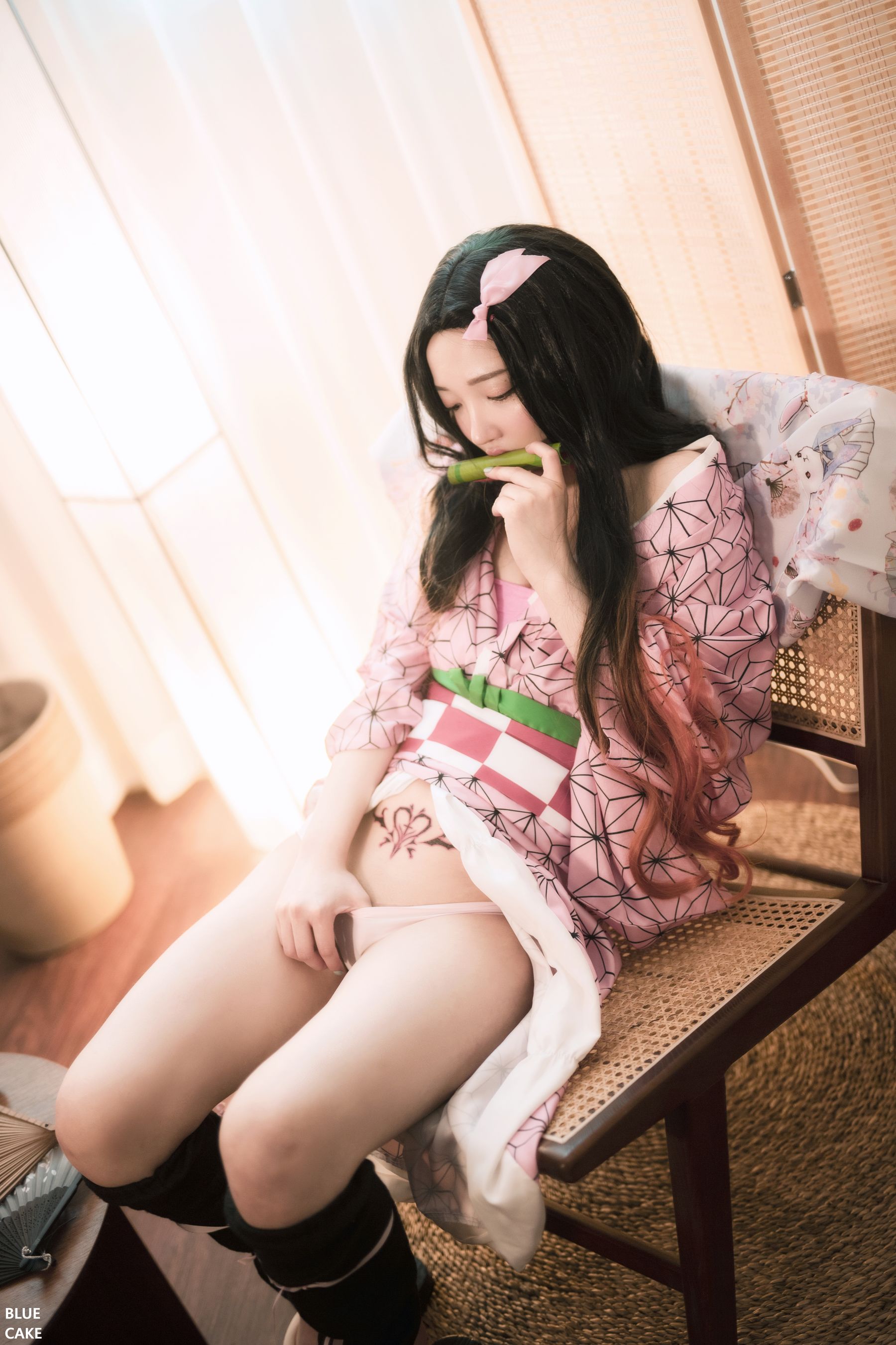 [BLUECAKE] Yeeun – Pink Oni [94P] - 秀人网免费无水印在线套图写真
