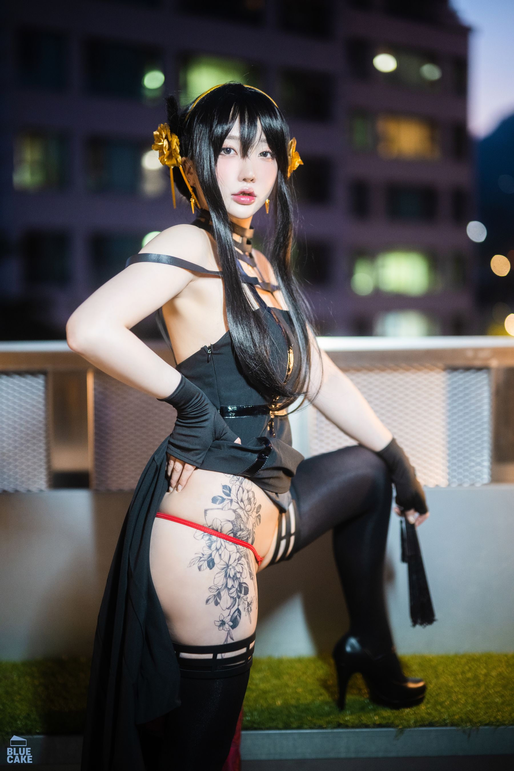 [BLUECAKE] YeEun – Black Rose [81P] - 秀人网免费无水印在线套图写真