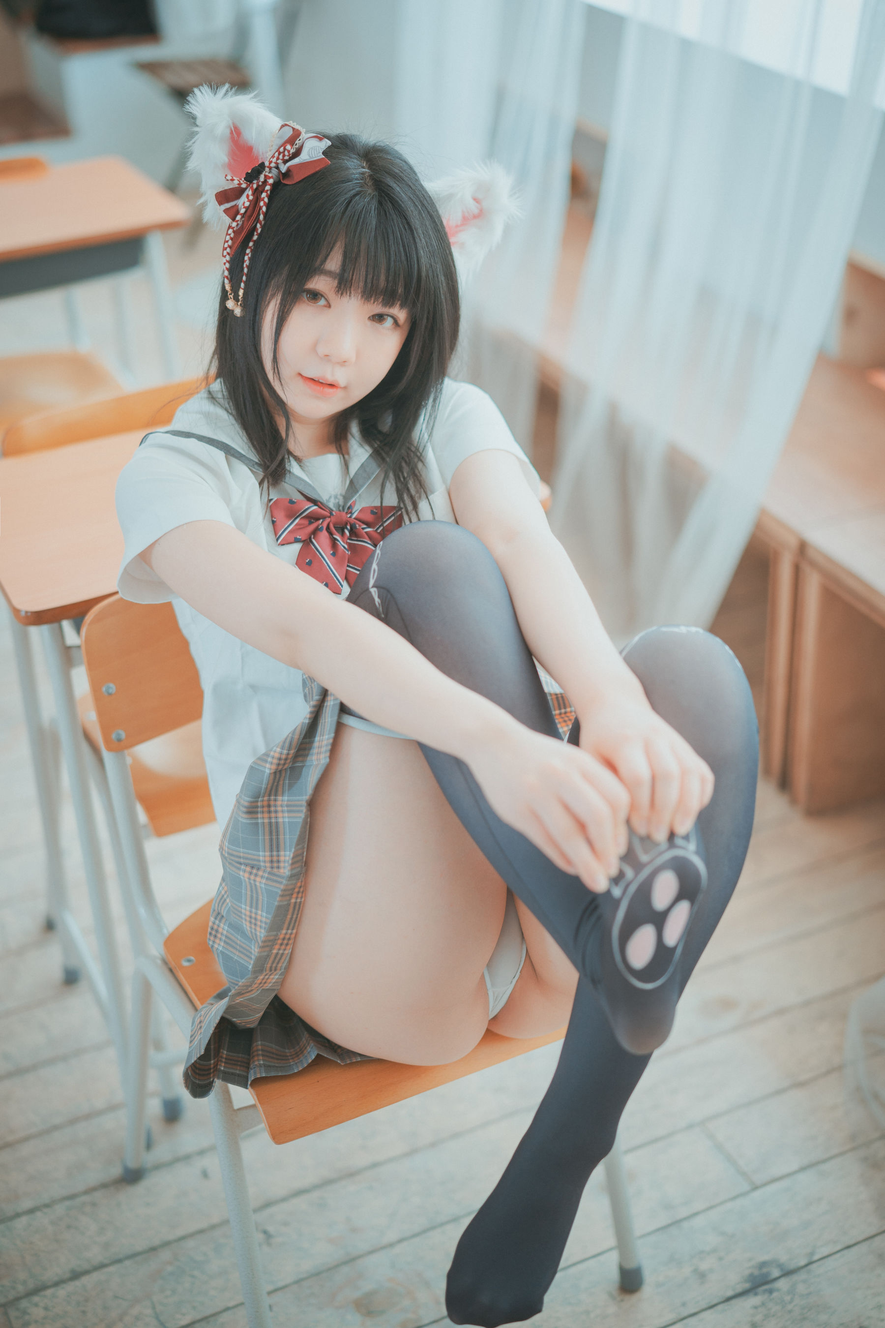 [DJAWA] Pian – Cat girl does not take classes [23P] - 秀人网免费无水印在线套图写真