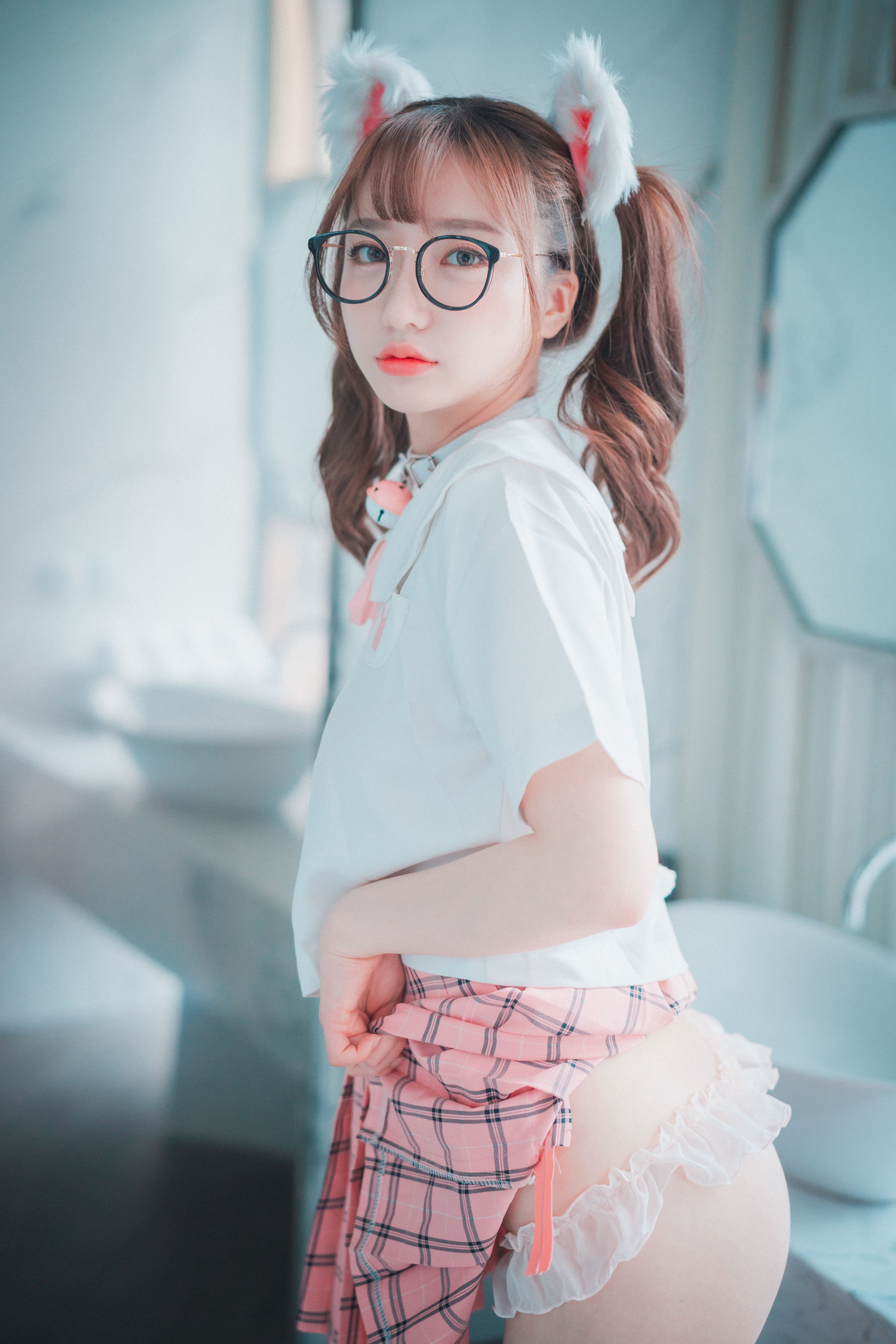 [DJAWA] Yeeun – Cute Pink [50P] - 秀人网免费无水印在线套图写真