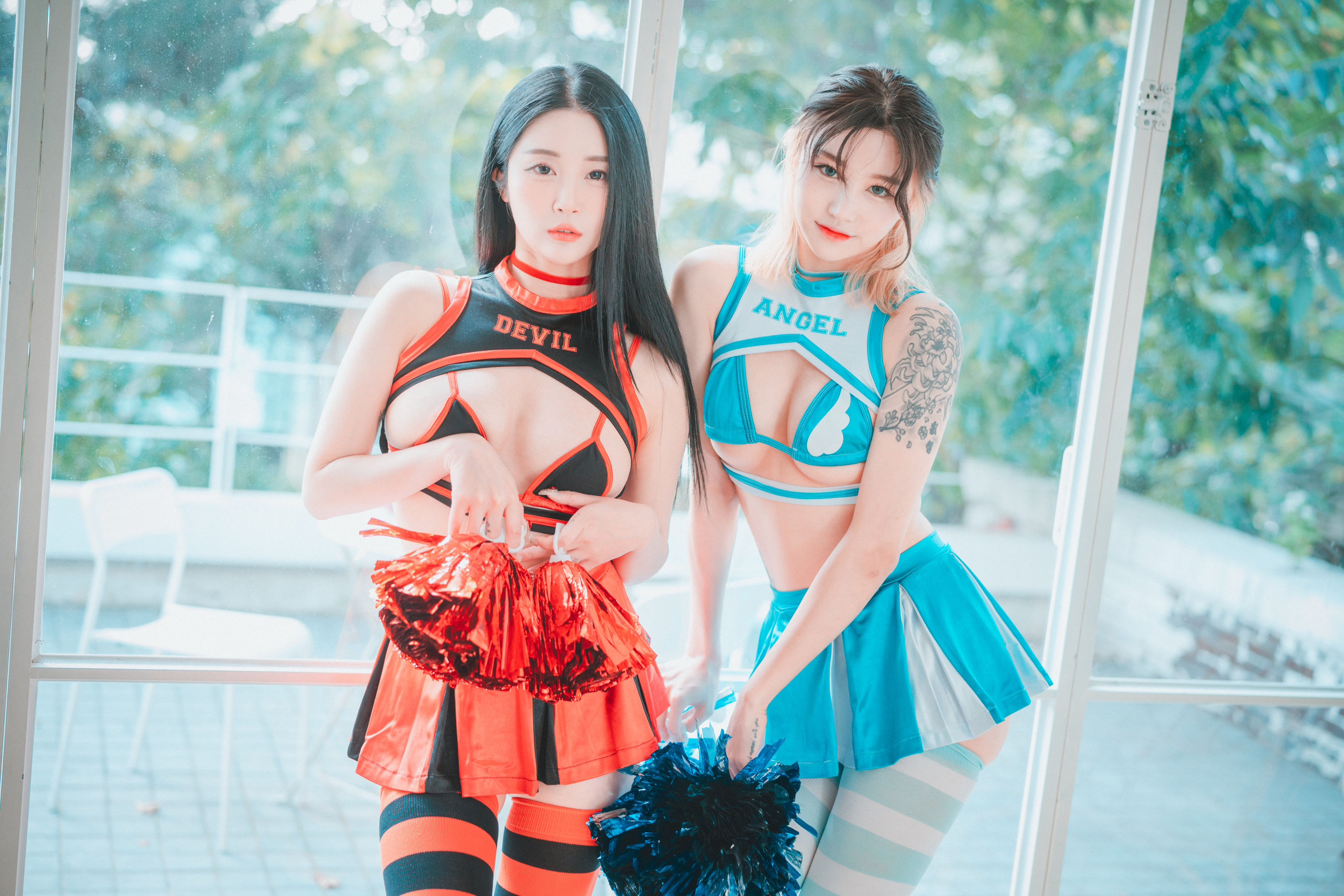[DJAWA] Bomi &#038; Taeri – Devil 666 &#038; Angel 777 [81P] - 秀人网免费无水印在线套图写真