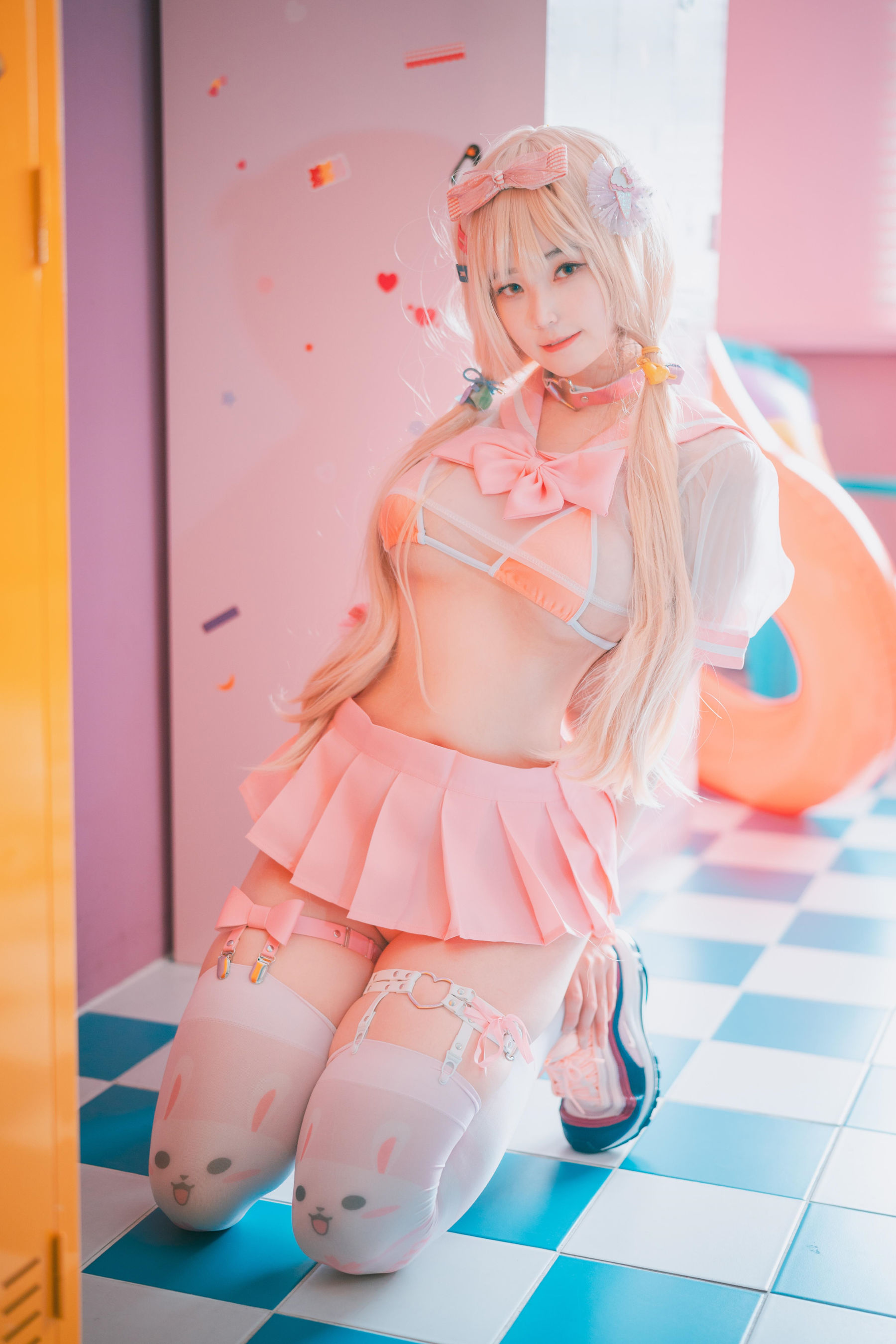 [DJAWA] BamBi – Sheer Pink [27P] - 秀人网免费无水印在线套图写真