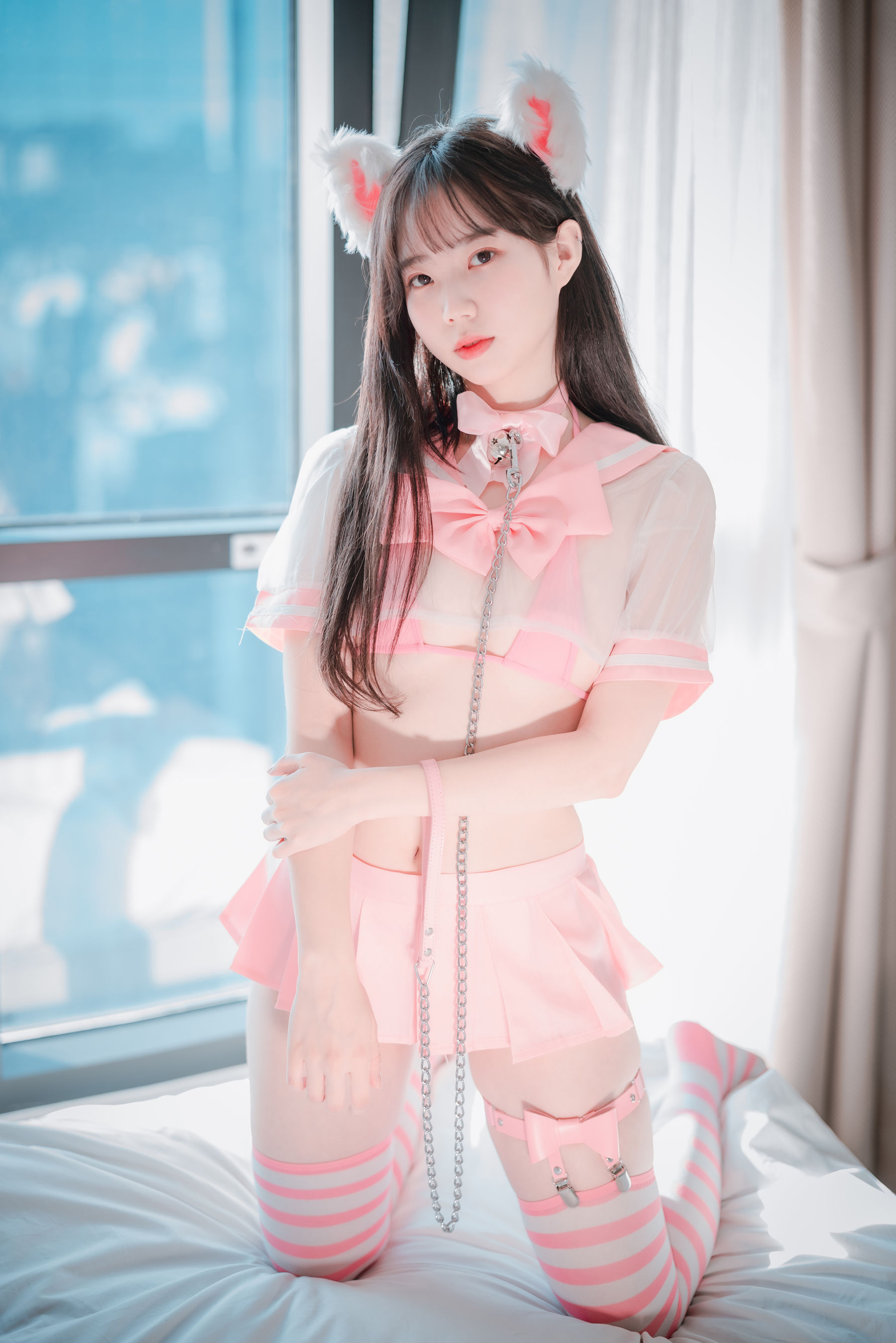 [DJAWA] MyuA – Catgirl in Pink [72P] - 秀人网免费无水印在线套图写真