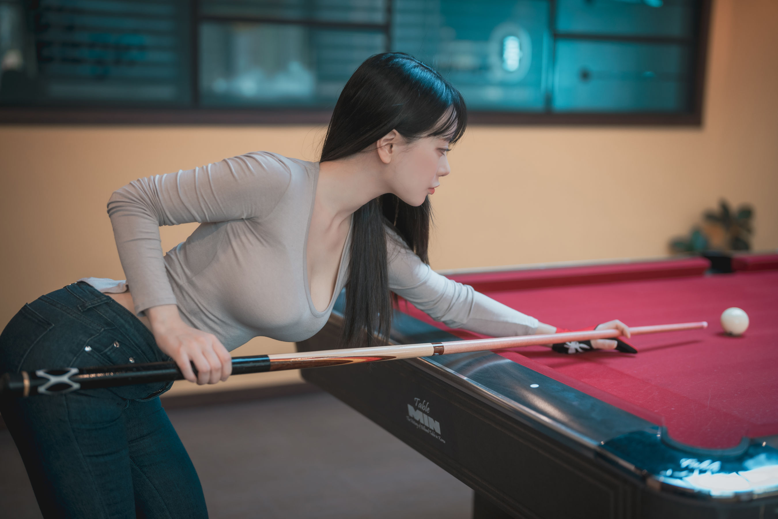 DJAWA ZziZzi – Billiards Girl – 1 [49P] - 秀人网免费无水印在线套图写真