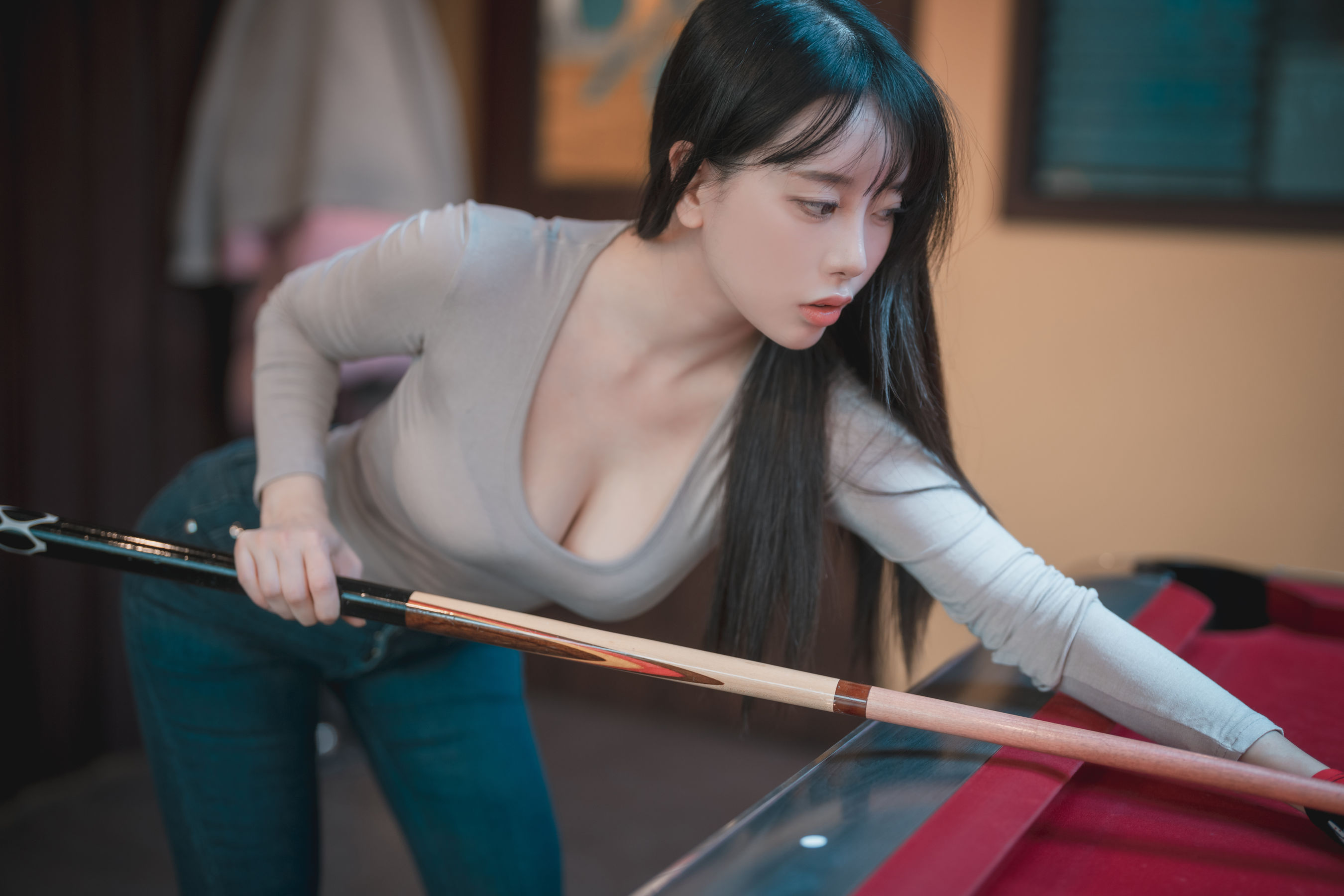 DJAWA ZziZzi – Billiards Girl – 1 [49P] - 秀人网免费无水印在线套图写真