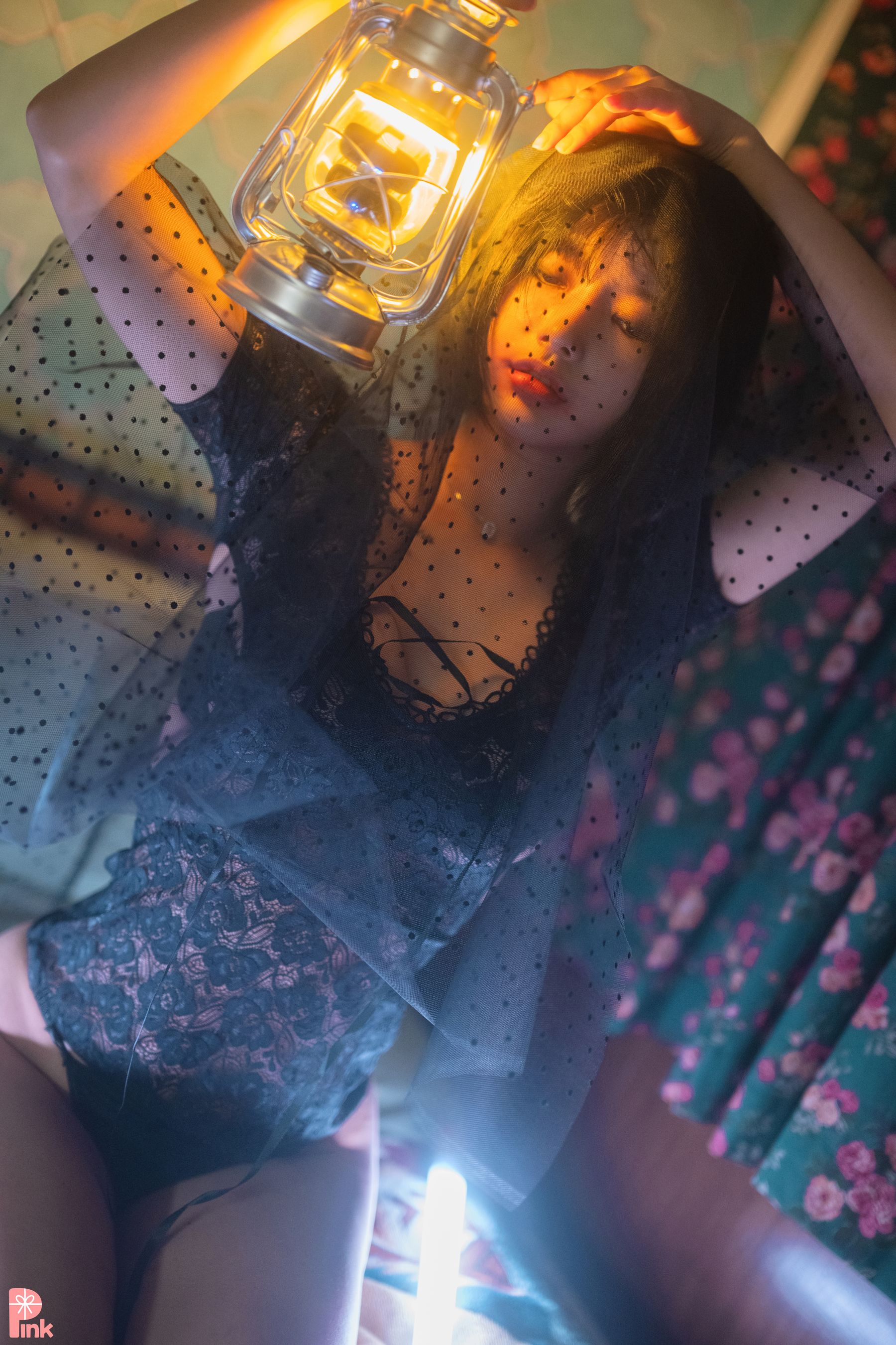 [PINK RIBBON] Uuuha – Black [59P] - 秀人网免费无水印在线套图写真