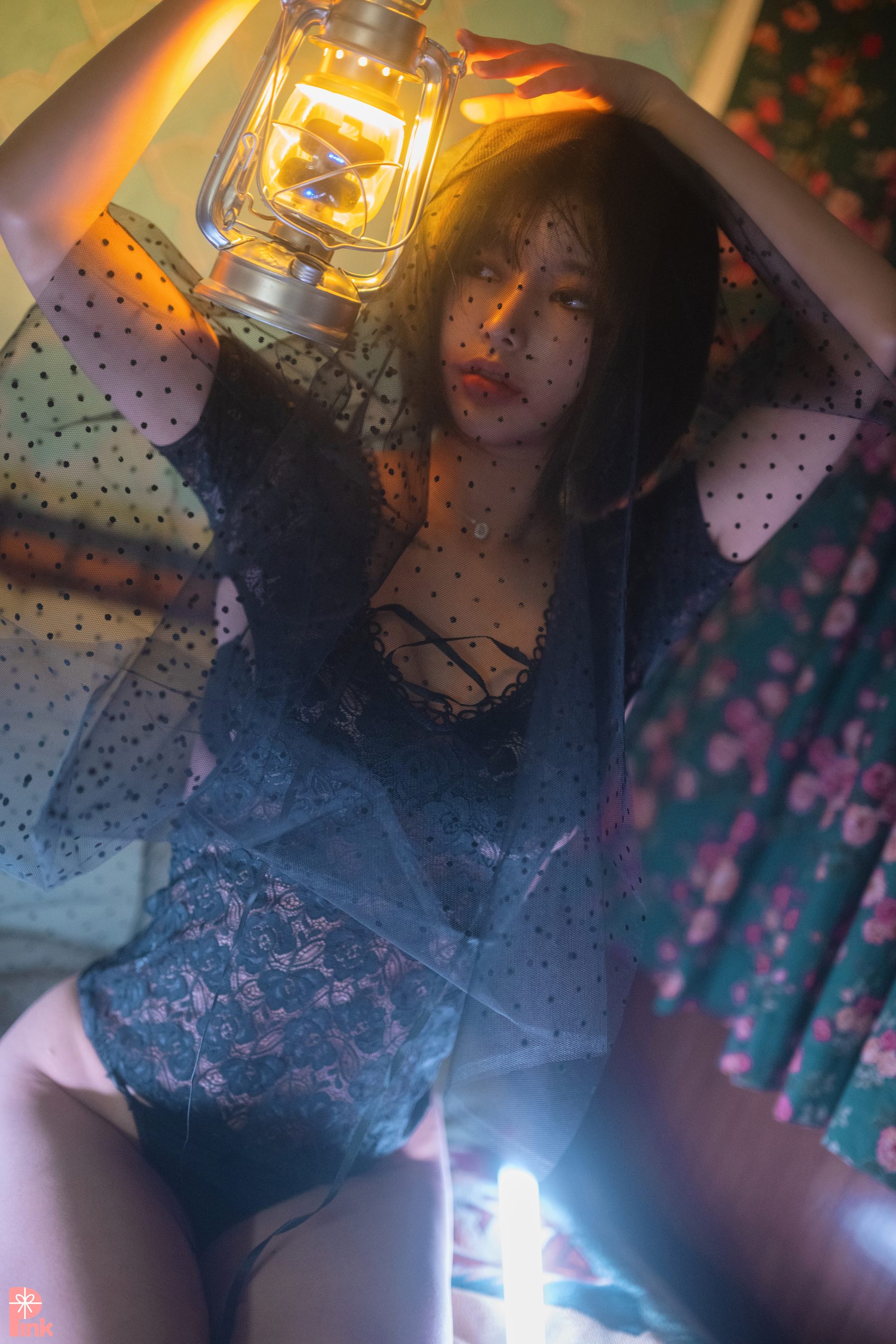 [PINK RIBBON] Uuuha – Black [59P] - 秀人网免费无水印在线套图写真