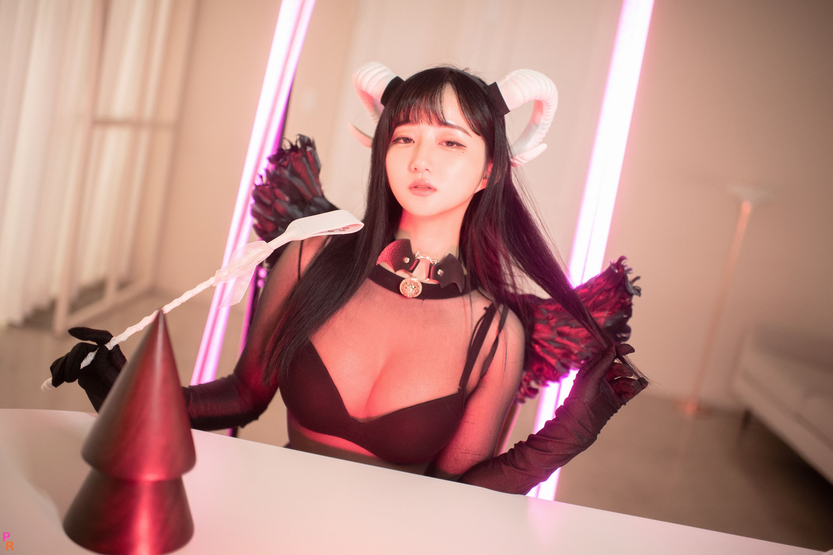 [PINK RIBBON] Jina – Succubus perspective [59P] - 秀人网免费无水印在线套图写真