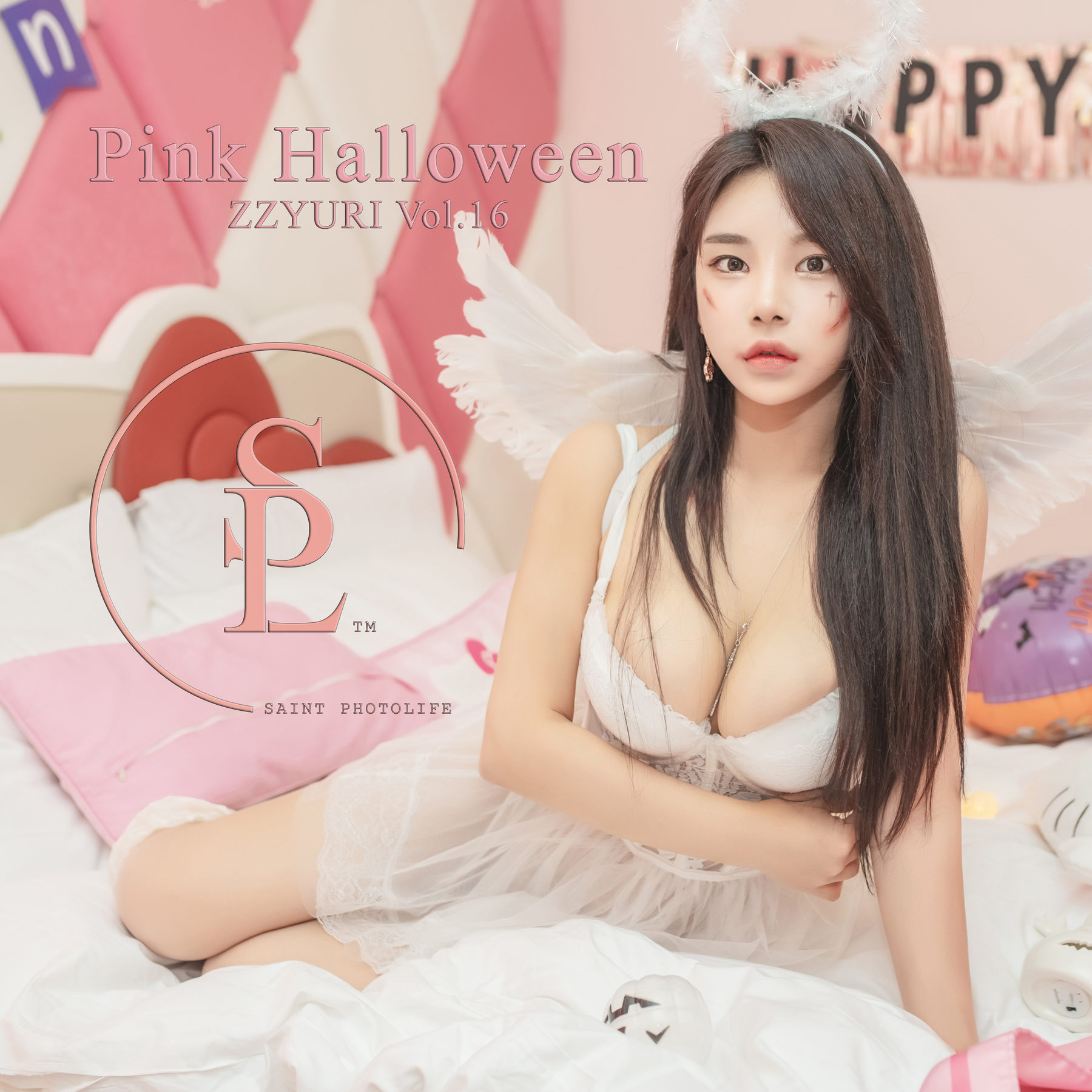 [saintphotolife] Zzyuri – Vol.16 Pink Halloween [58P] - 秀人网免费无水印在线套图写真