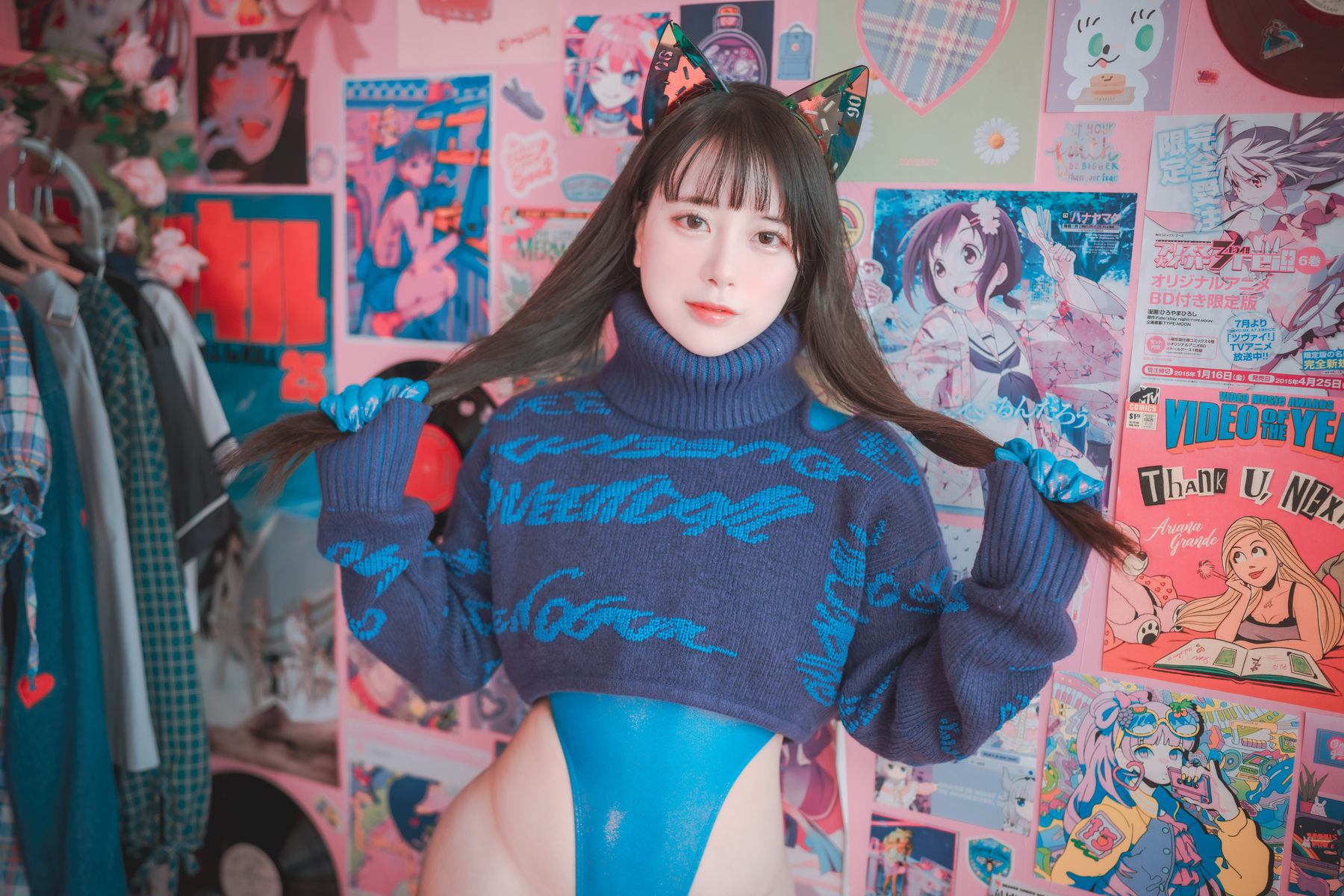 [DJAWA] ZziZzi – Cyber Cat in Mystique Blue [117P] - 秀人网免费无水印在线套图写真