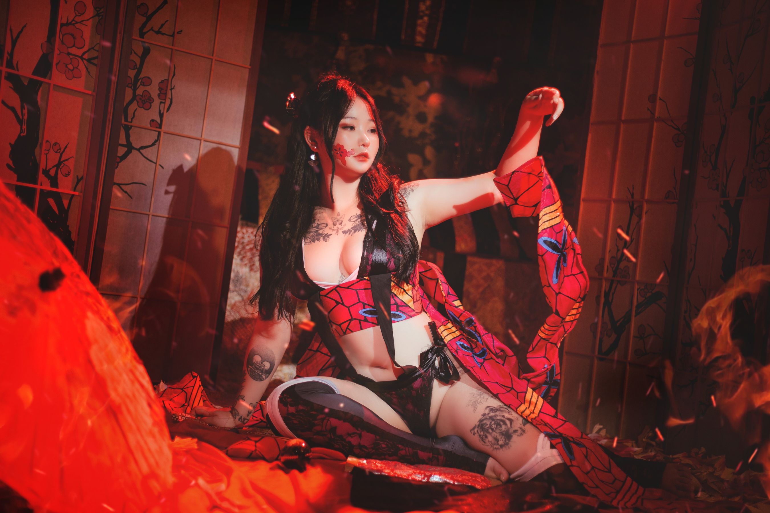Boyeon – Demon Slayer Daki [33P] - 秀人网免费无水印在线套图写真