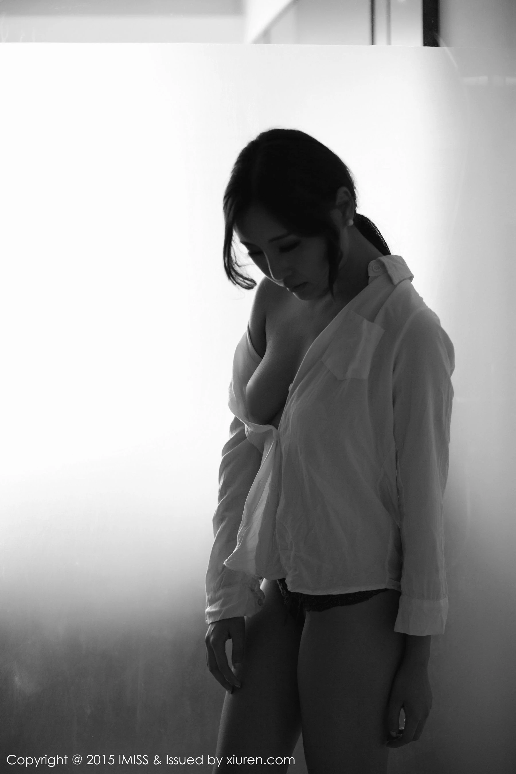 图片[4]-樂樂Mango《白衬衣+紫色丝袜系列》 爱蜜社IMiss Vol.046-COS写真在线网