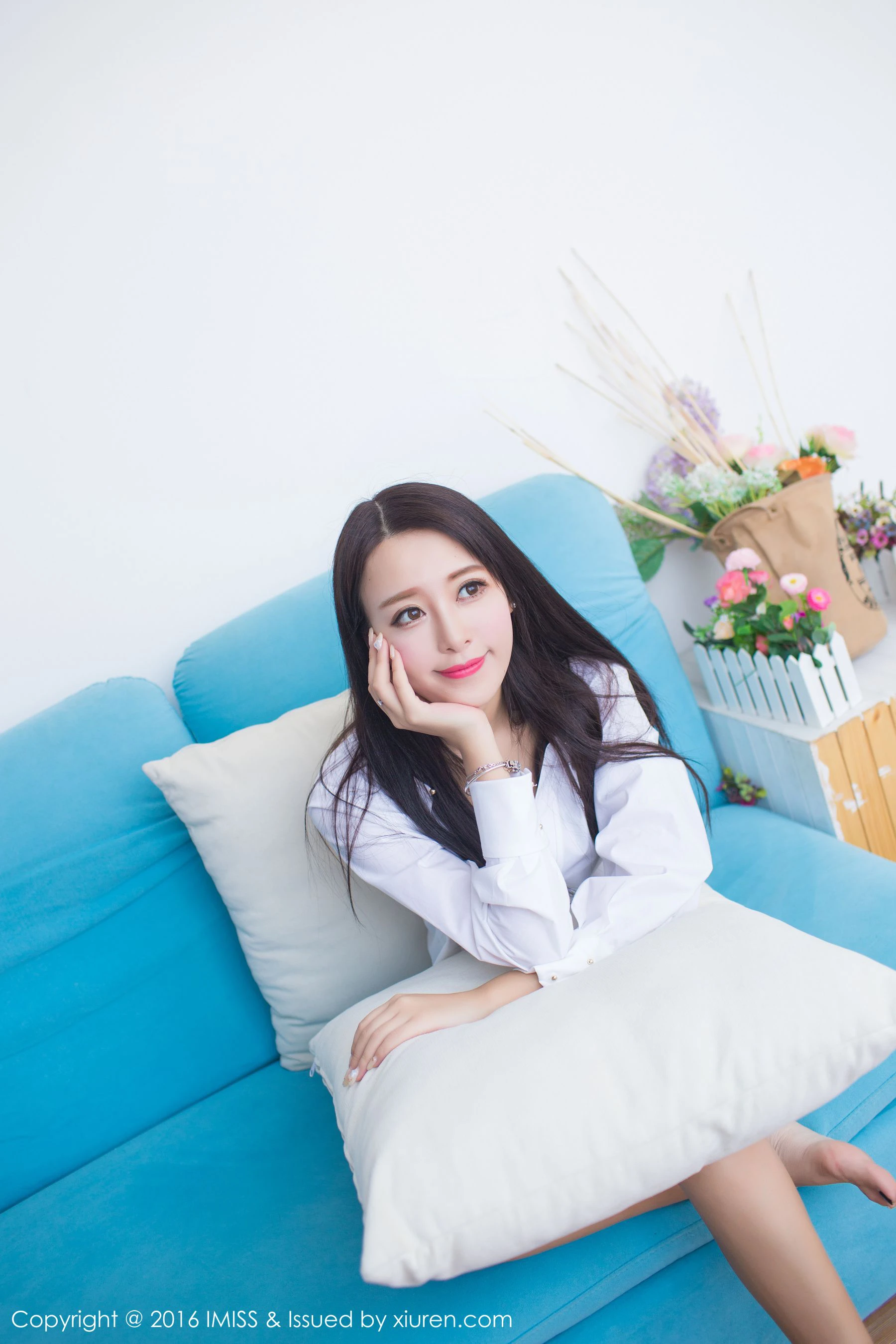 图片[2]-王曼妮好Q《性感睡衣+白衬衫系列》 爱蜜社IMiss Vol.137-COS写真在线网