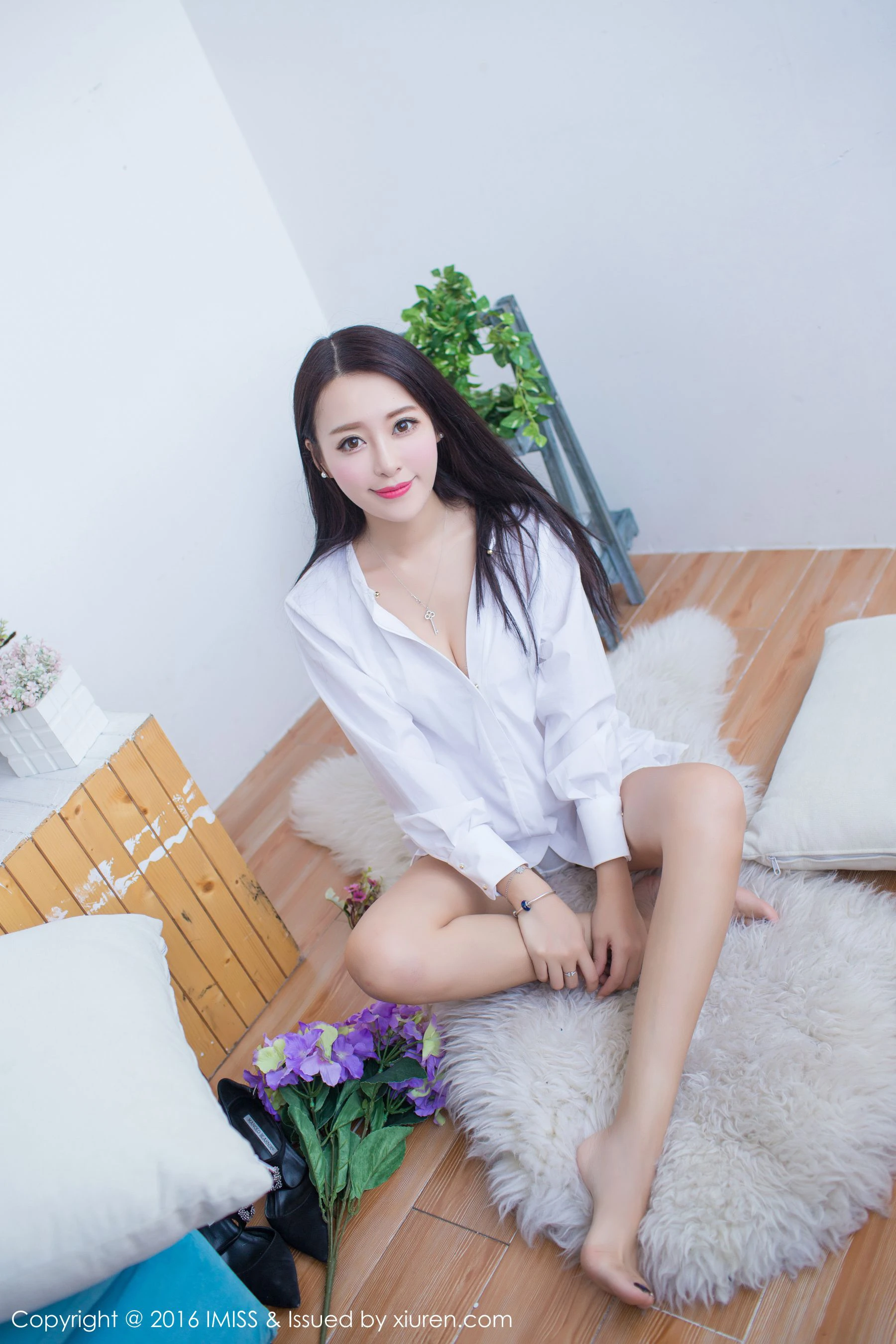 图片[6]-王曼妮好Q《性感睡衣+白衬衫系列》 爱蜜社IMiss Vol.137-COS写真在线网