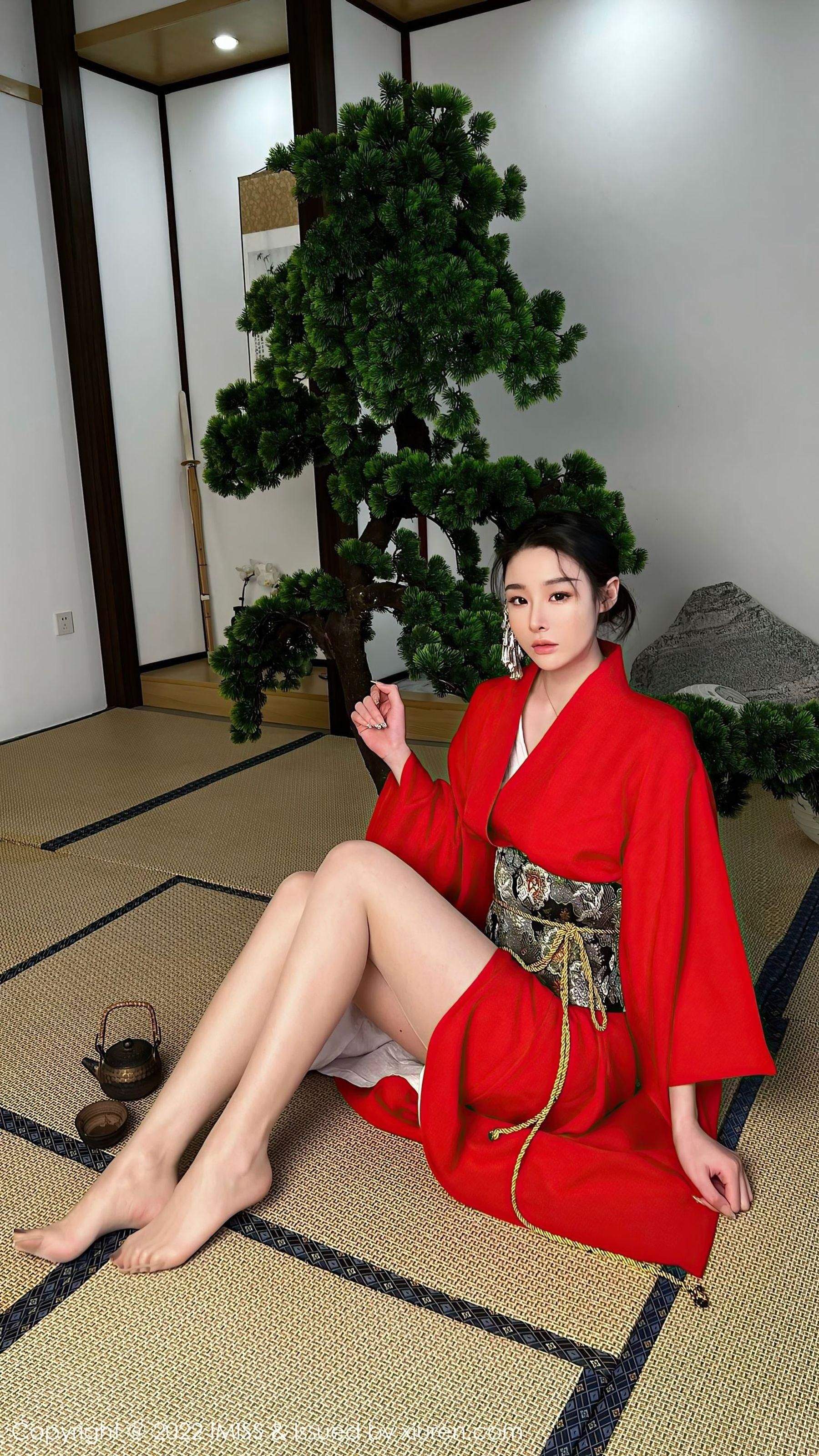图片[4]-爱蜜社 VOL.669 逗逗doudou 和服美腿-COS写真在线网