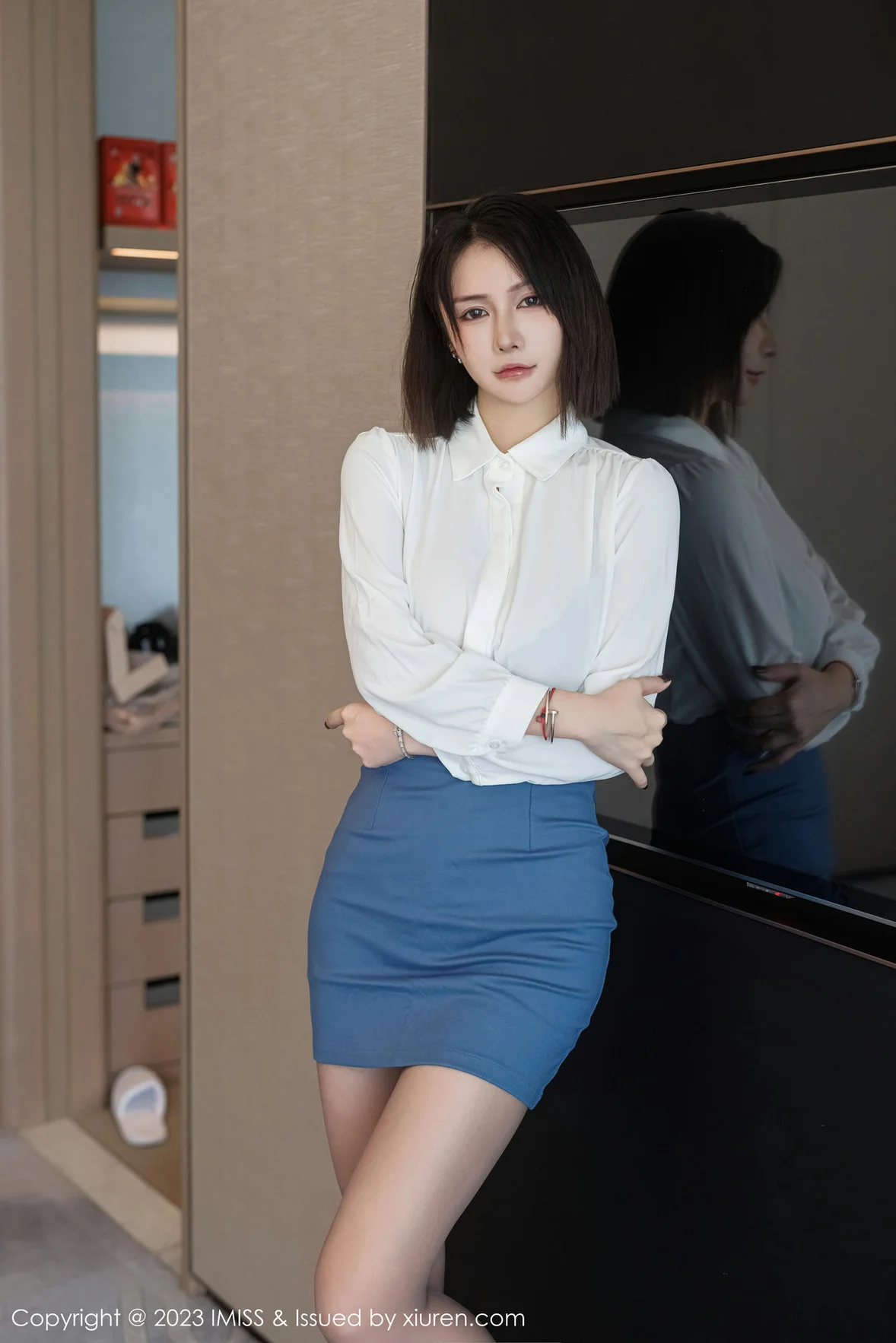 图片[4]-爱蜜社 Vol.737 Evon陈赞之 黑色蕾丝内衣最新性感写真 [59P]-COS写真在线网
