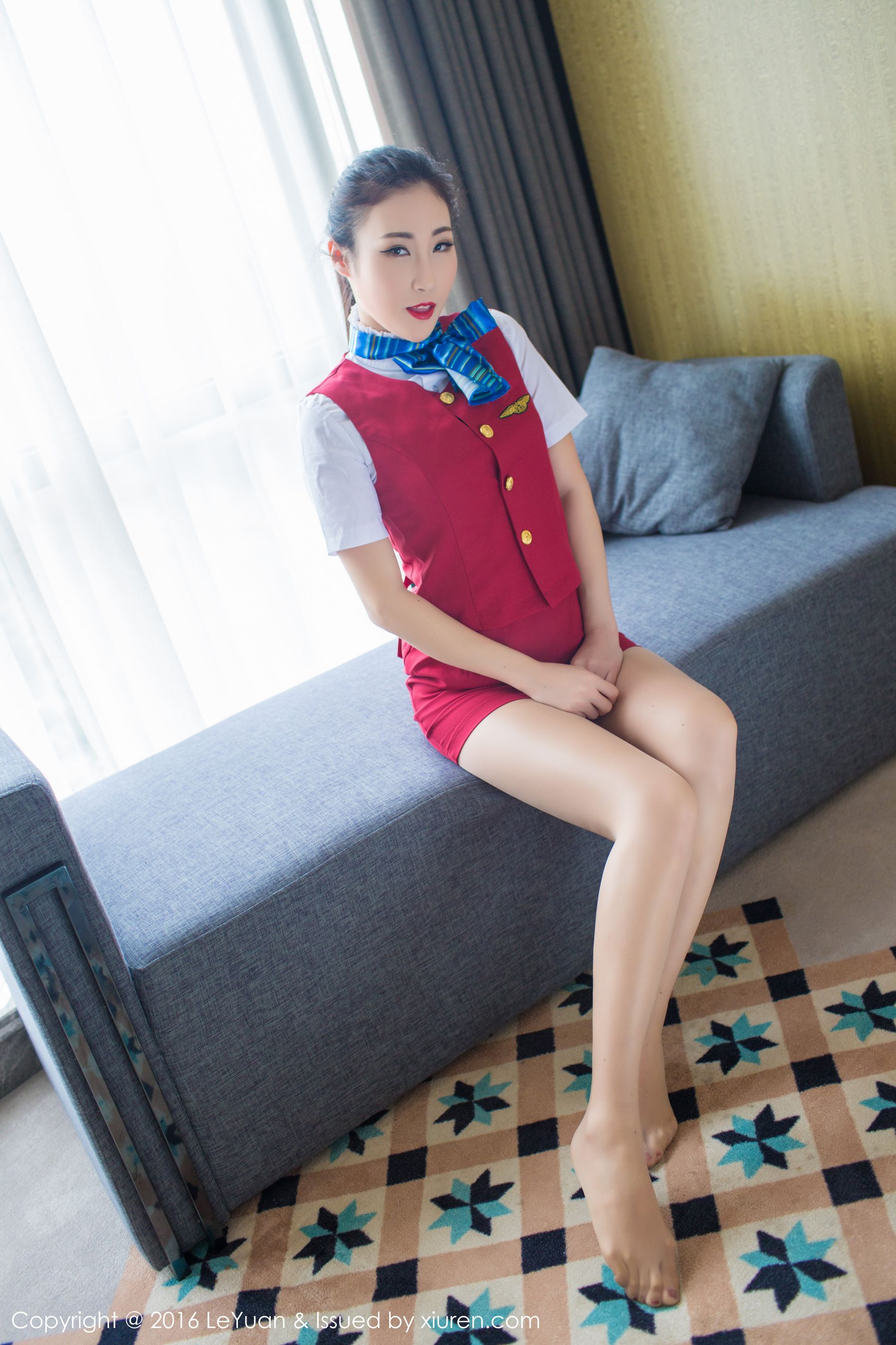 图片[3]-Wendy智秀《空姐制服+诱惑丝袜》 星乐园LeYuan Vol.021 [47P]-COS写真在线网
