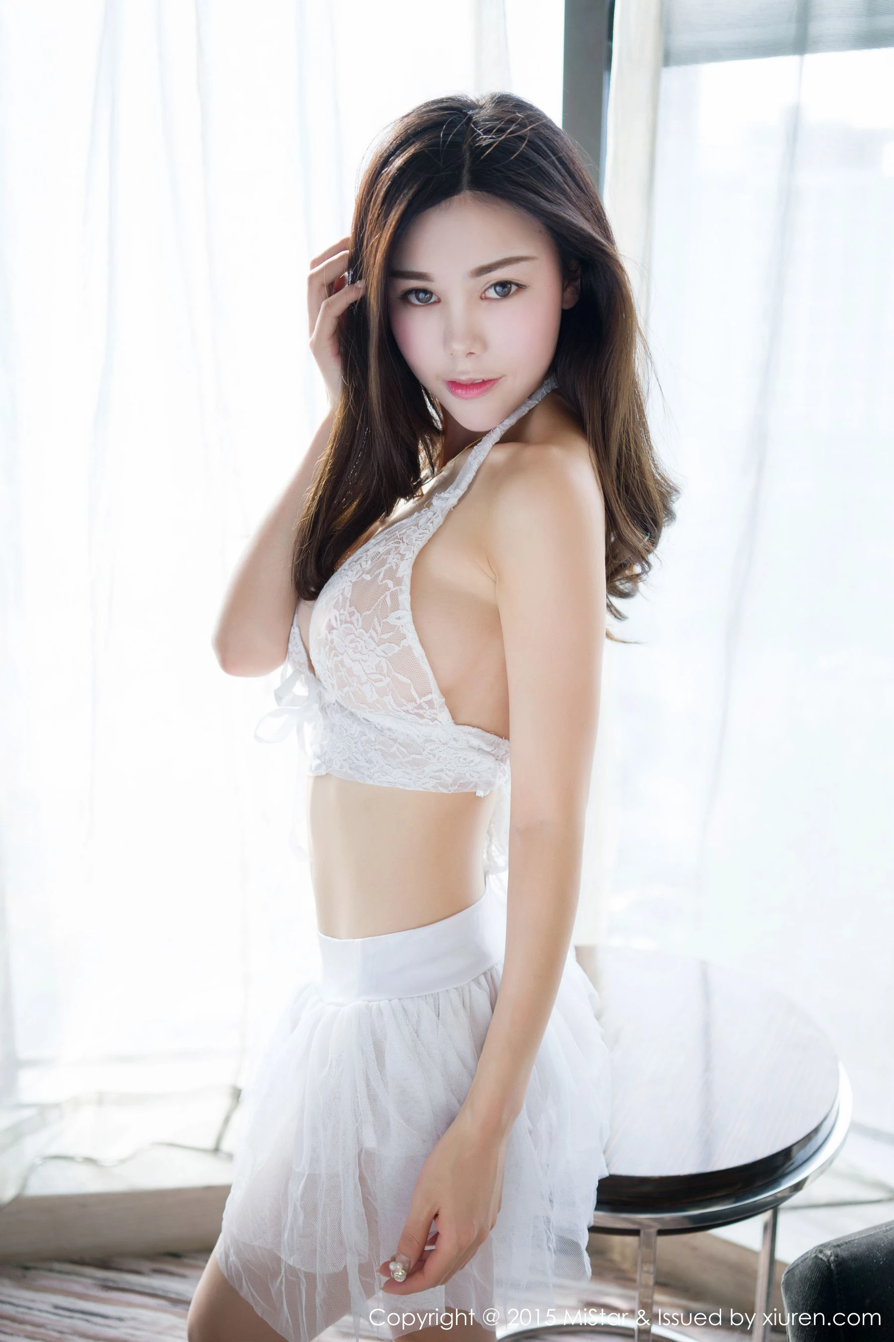 图片[6]-沈佳熹《蕾丝婚纱+透视针织衫》 魅妍社 Vol.048-COS写真在线网