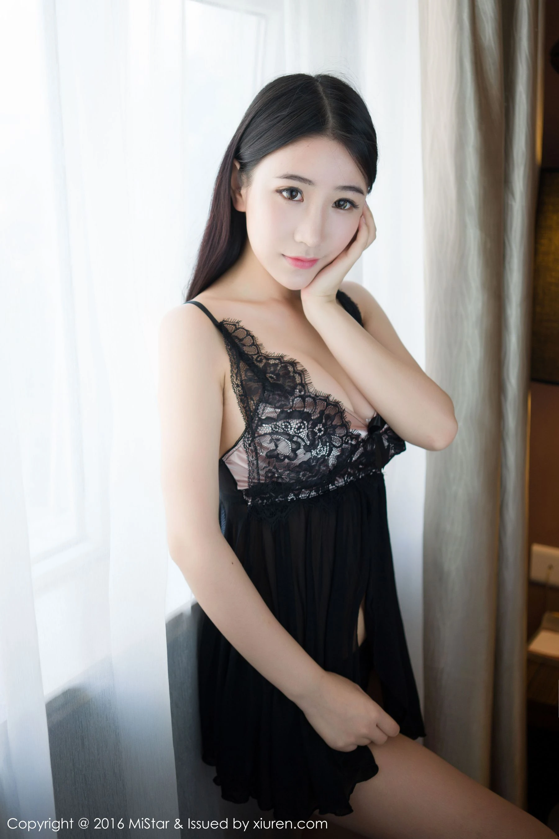 图片[3]-甜美女神@谢芷馨Sindy《性感睡衣+女仆装》 魅妍社 Vol.111-COS写真在线网