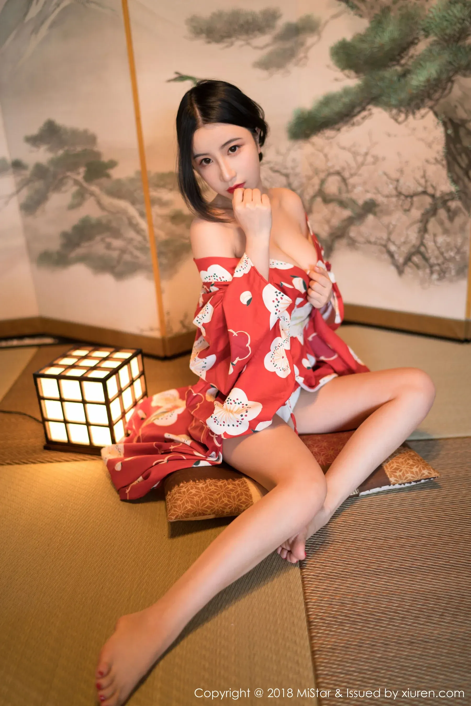 图片[5]-谢芷馨Sindy《娇艳红色和服》 魅妍社 VOL.210-COS写真在线网