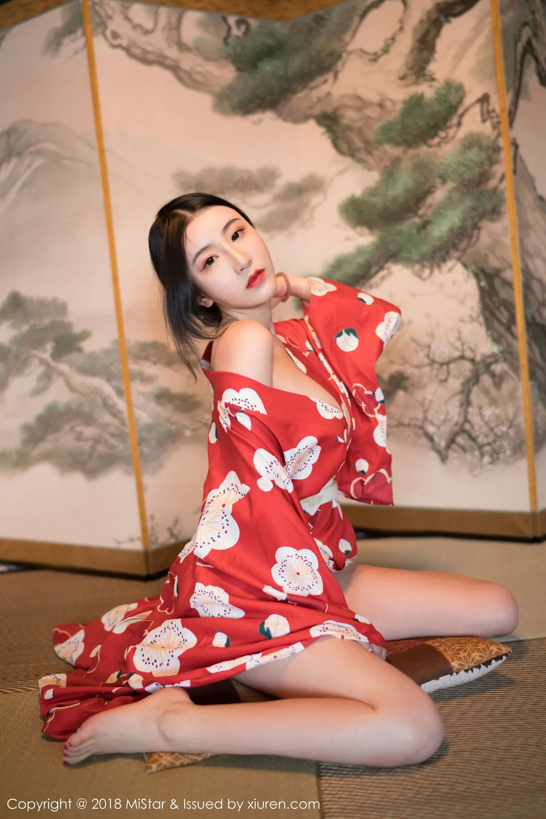 图片[2]-谢芷馨Sindy《娇艳红色和服》 魅妍社 VOL.210-COS写真在线网