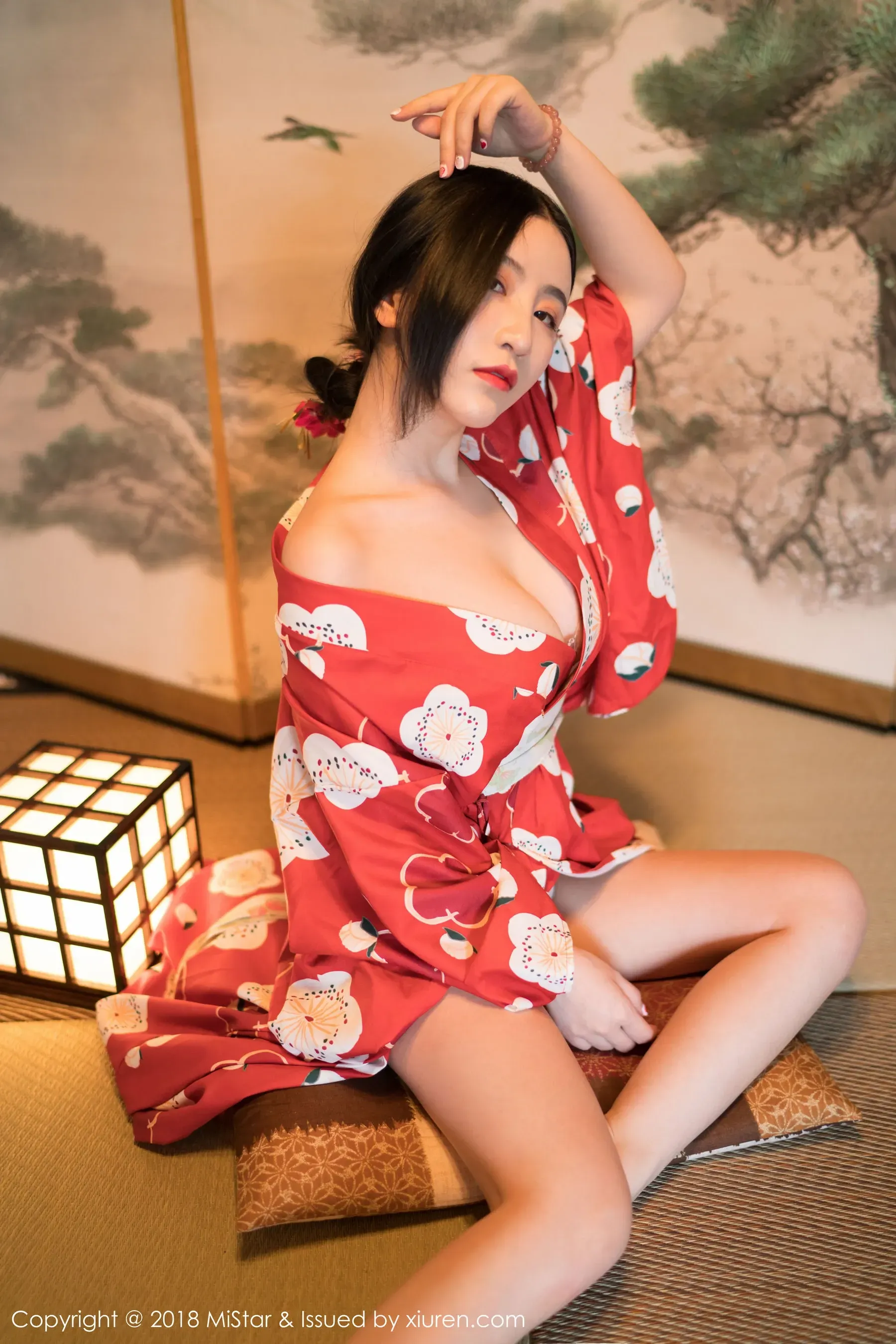 图片[4]-谢芷馨Sindy《娇艳红色和服》 魅妍社 VOL.210-COS写真在线网
