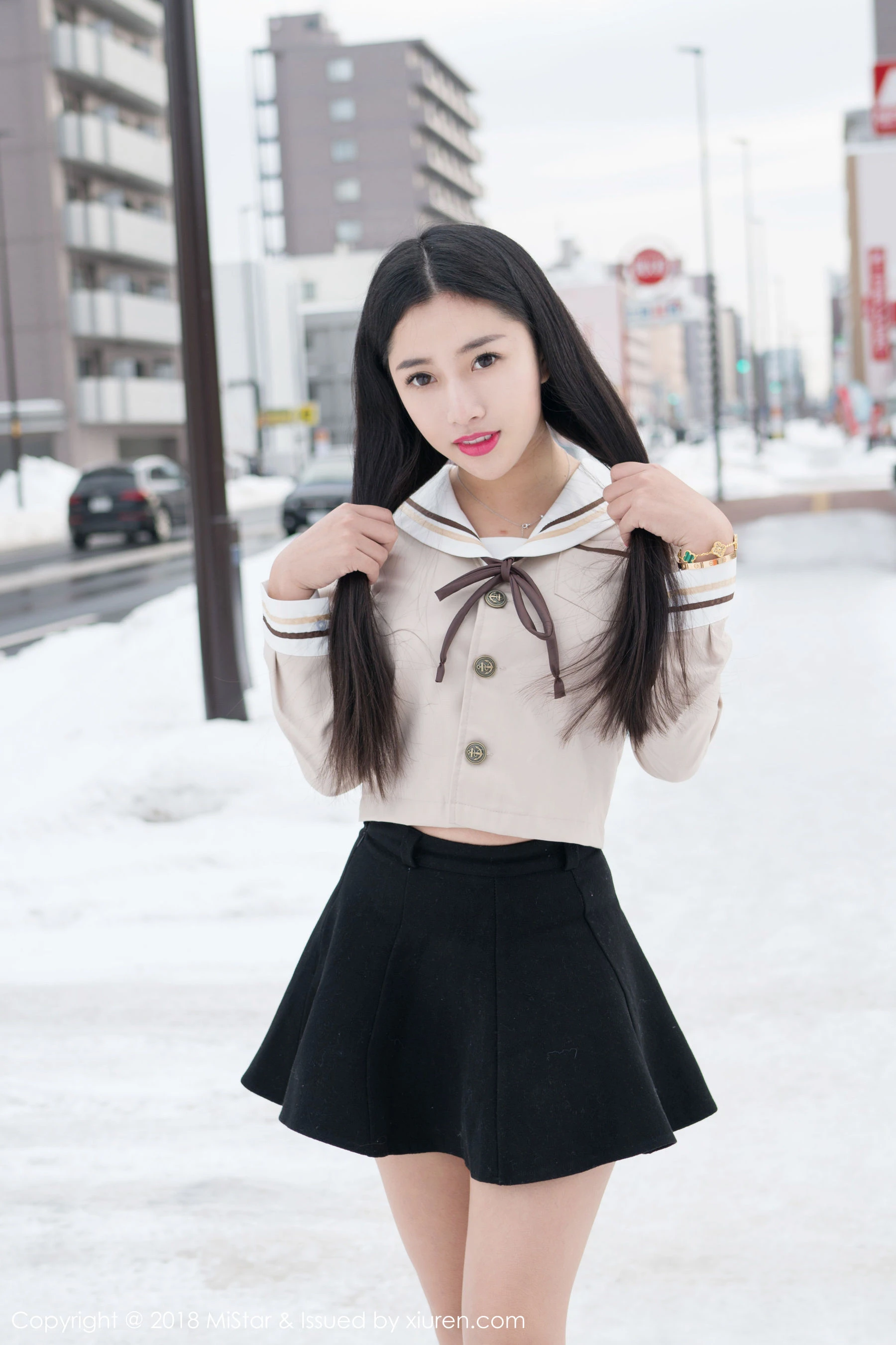 图片[3]-陈嘉嘉Tiffany《雪中有佳人+性感肚兜》 魅妍社 VOL.216-COS写真在线网