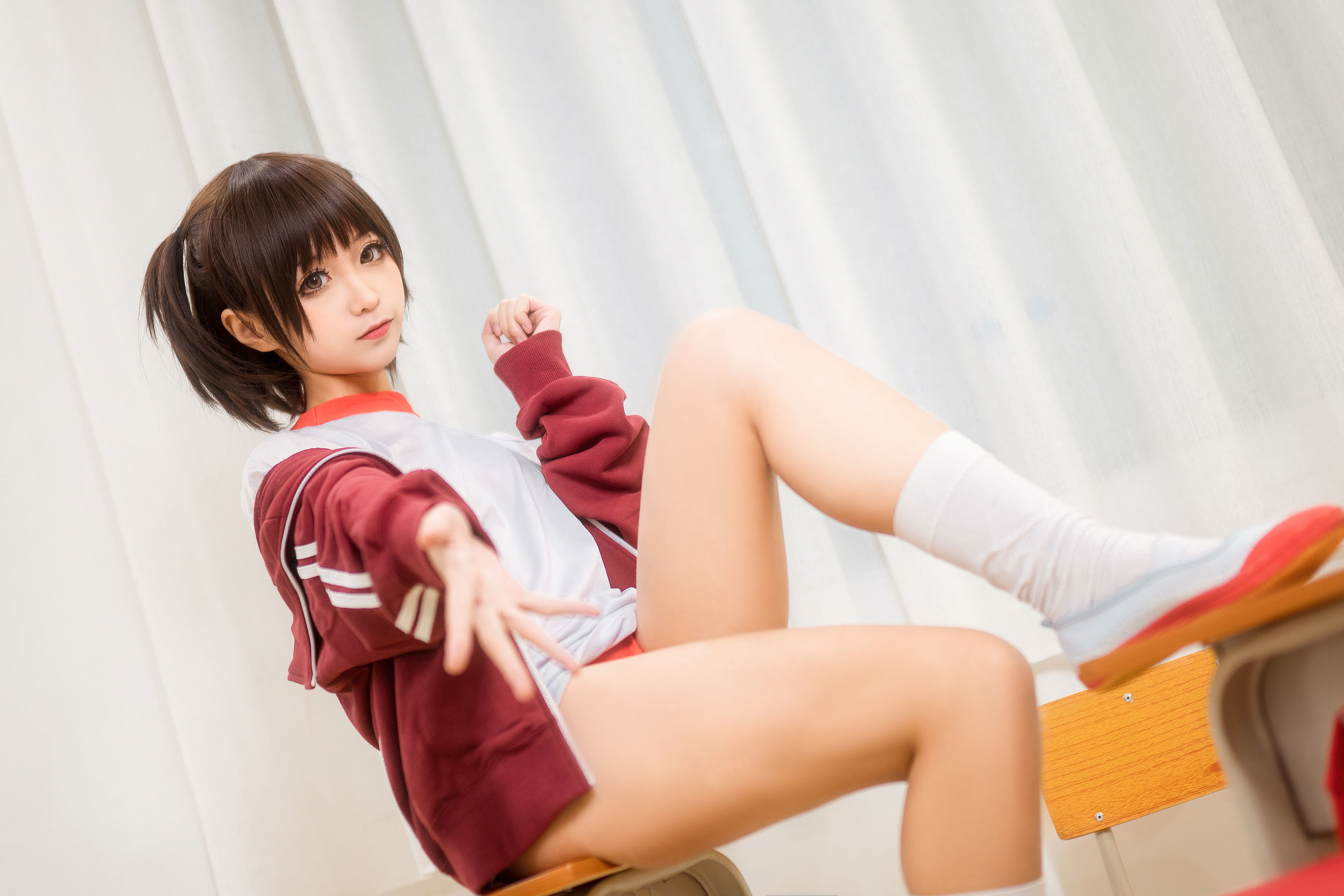 动漫博主蠢沫沫 红体操服 [45P] - 秀人网免费无水印在线套图写真