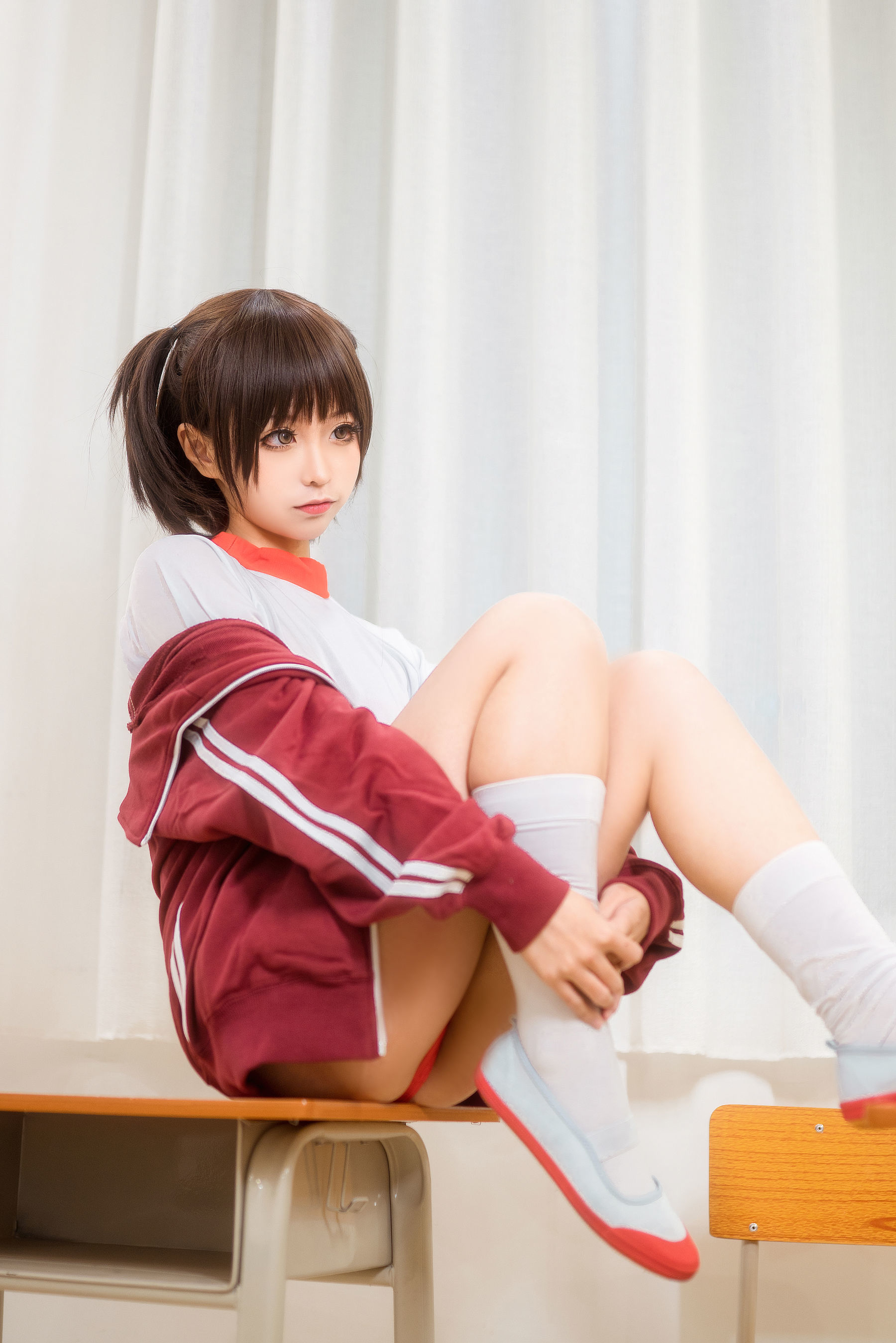 动漫博主蠢沫沫 红体操服 [45P] - 秀人网免费无水印在线套图写真