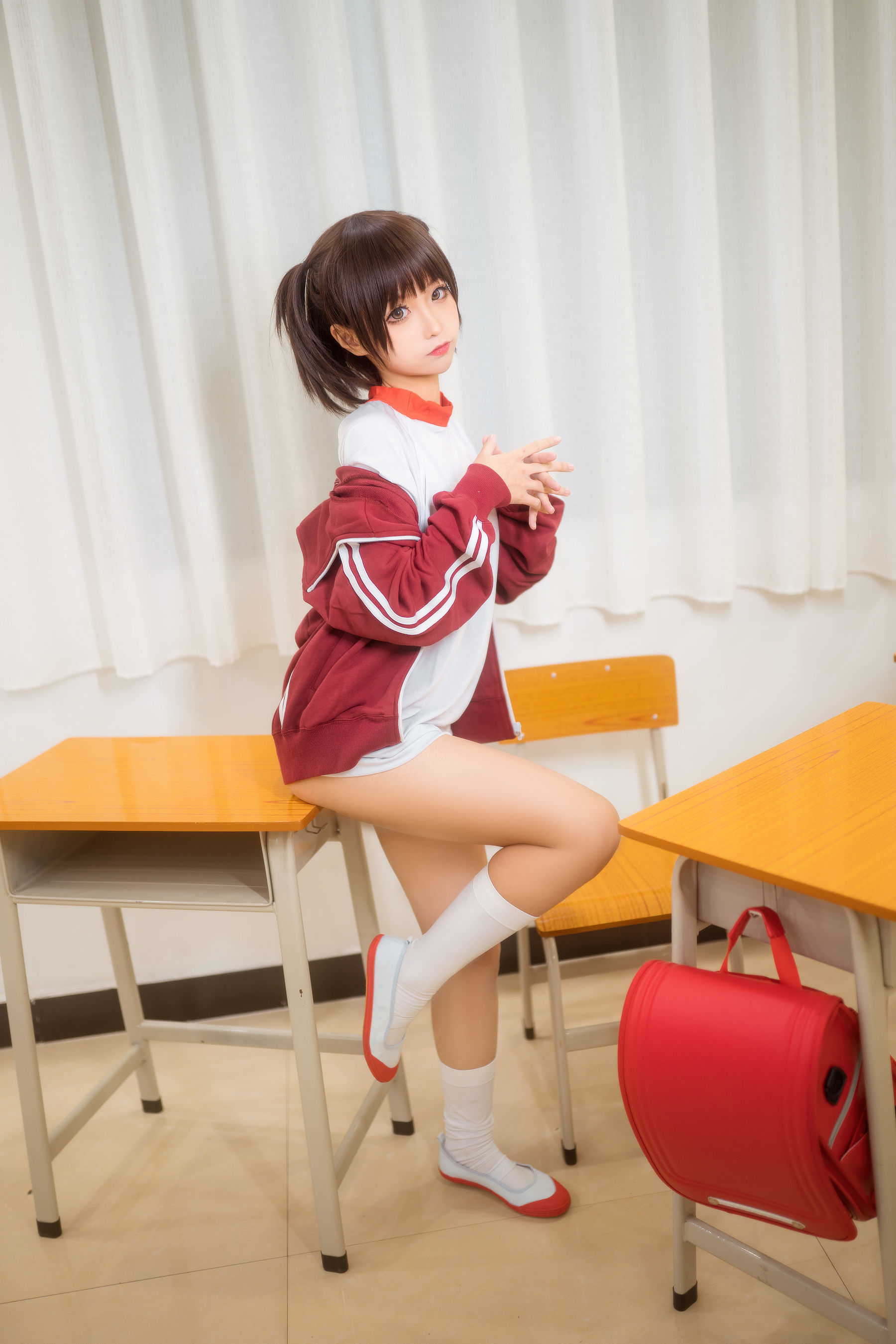 动漫博主蠢沫沫 红体操服 [45P] - 秀人网免费无水印在线套图写真