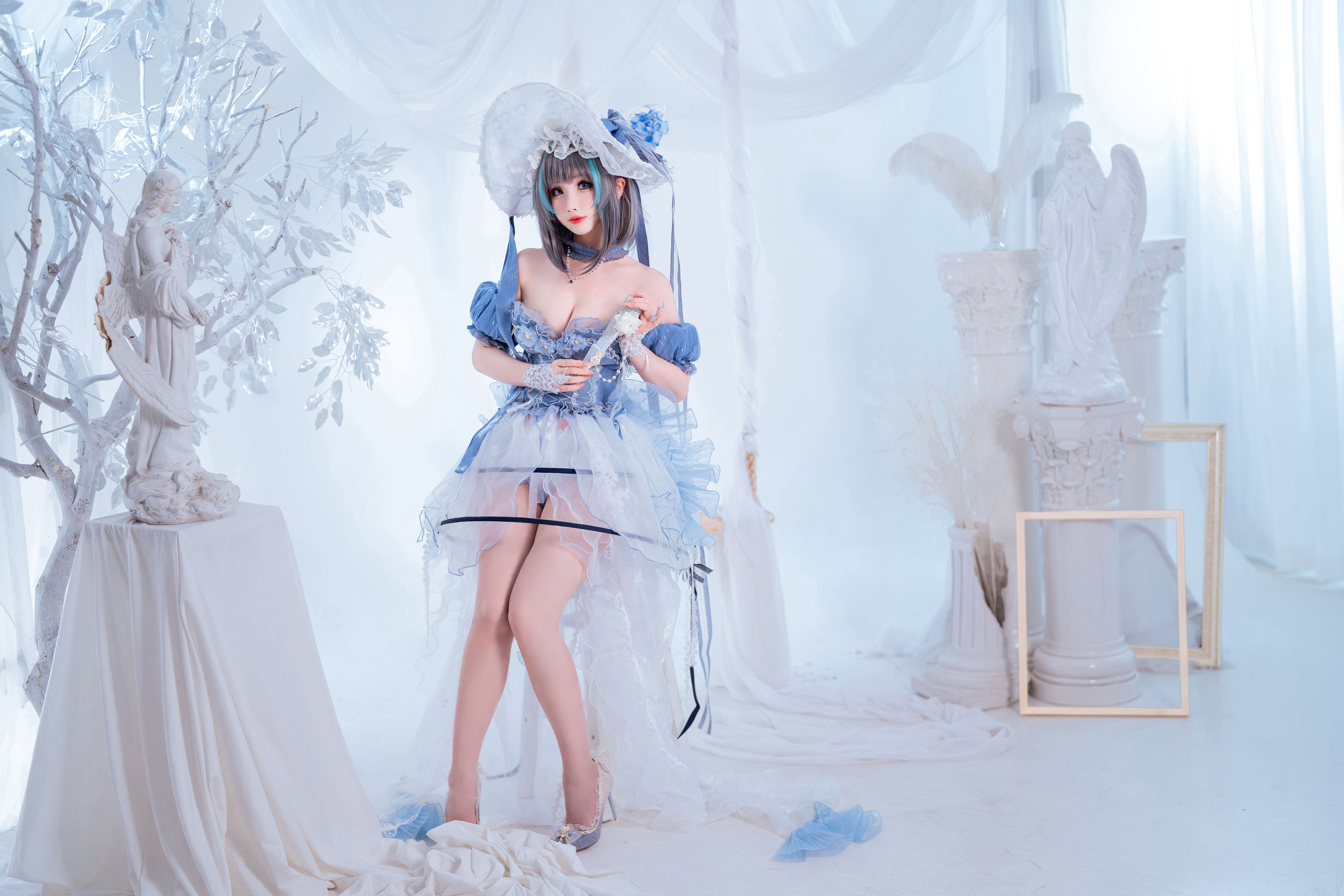 COS福利rioko凉凉子(肉扣热热子) – 柴郡冰雪公主 [40P] - 秀人网免费无水印在线套图写真