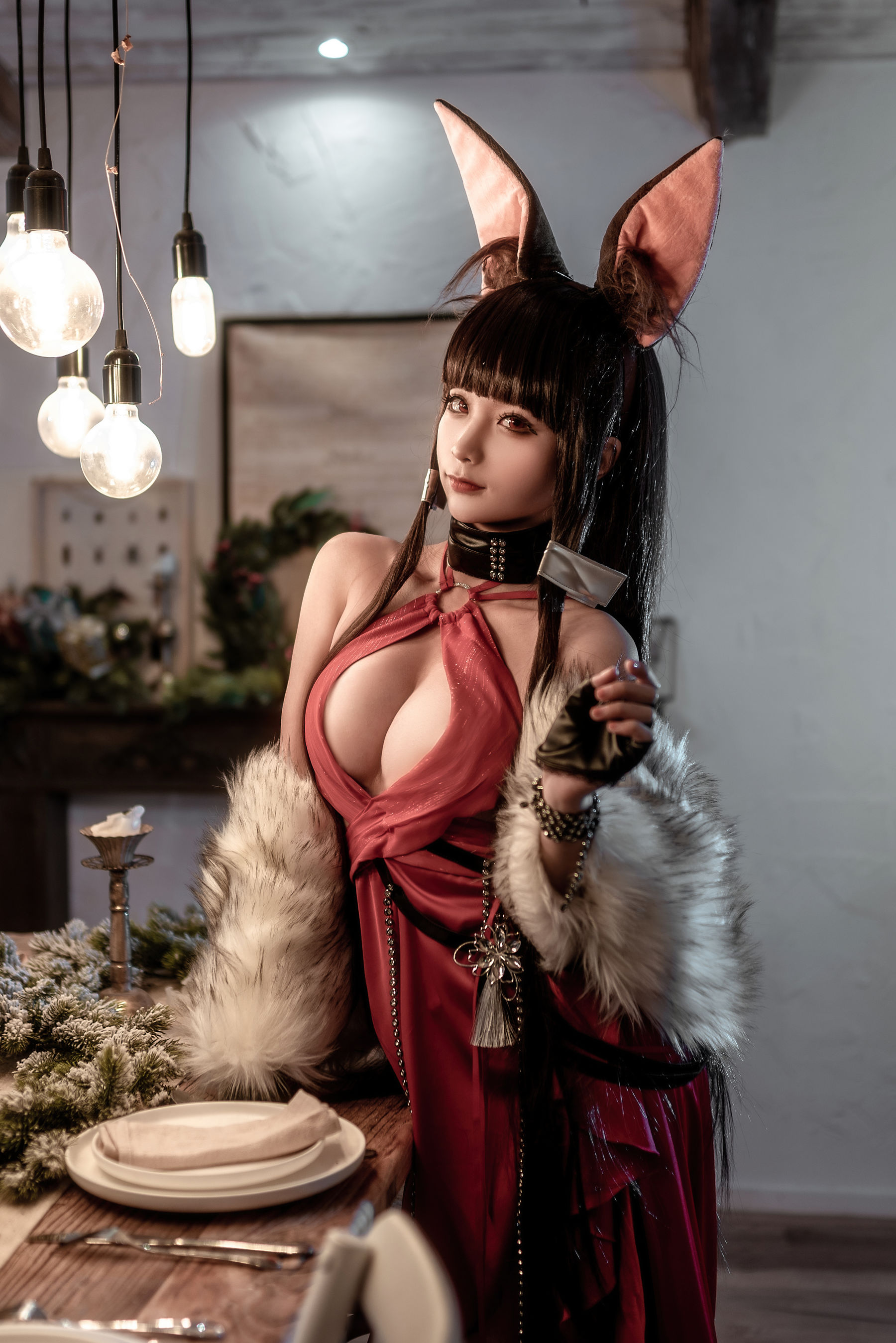 动漫博主蠢沫沫 – Akagi Ruby-Laced Beauty (Azur Lane) [40P] - 秀人网免费无水印在线套图写真