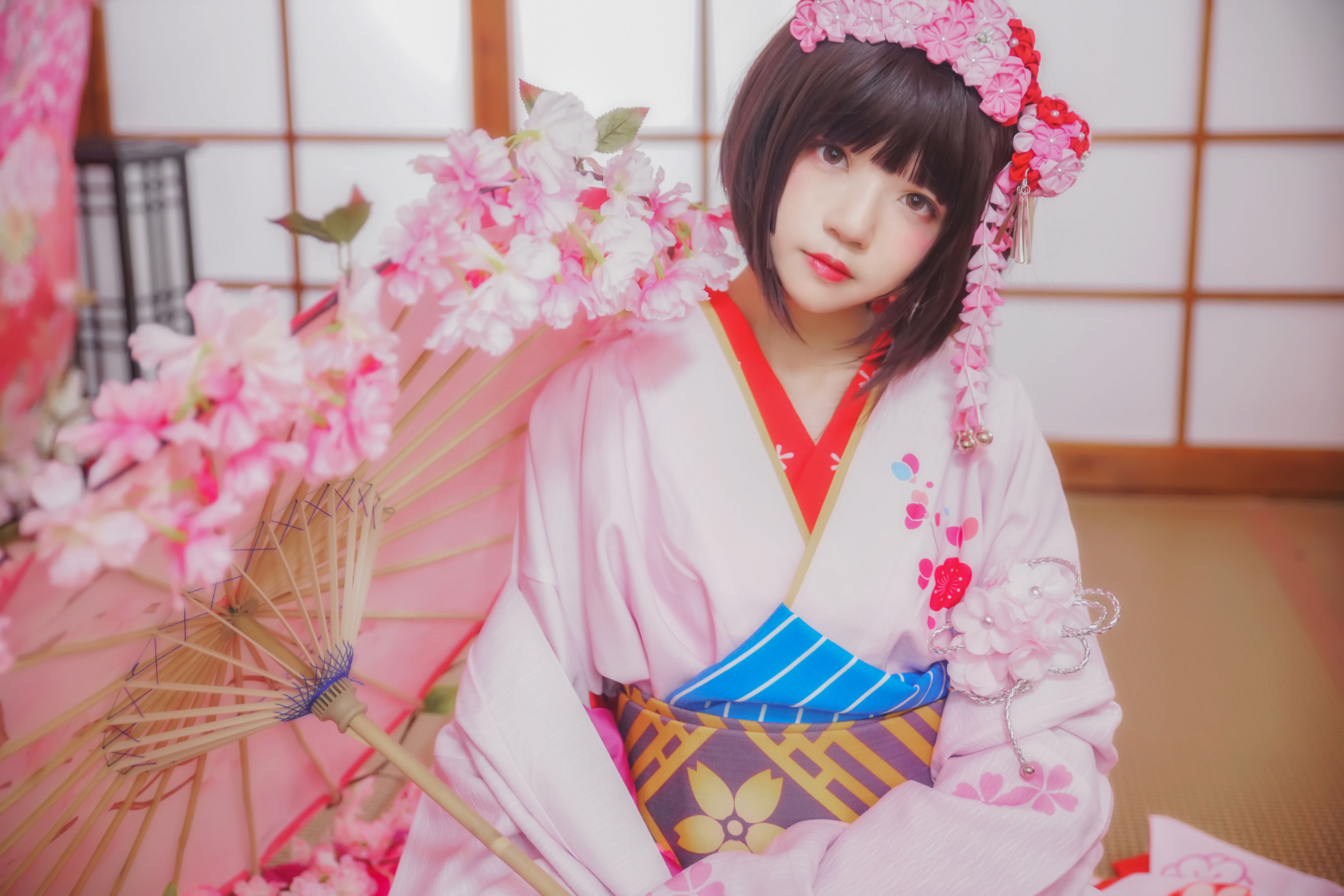 [萝莉COS] 桜桃喵《(加藤惠)和服》 [23P] - 秀人网免费无水印在线套图写真