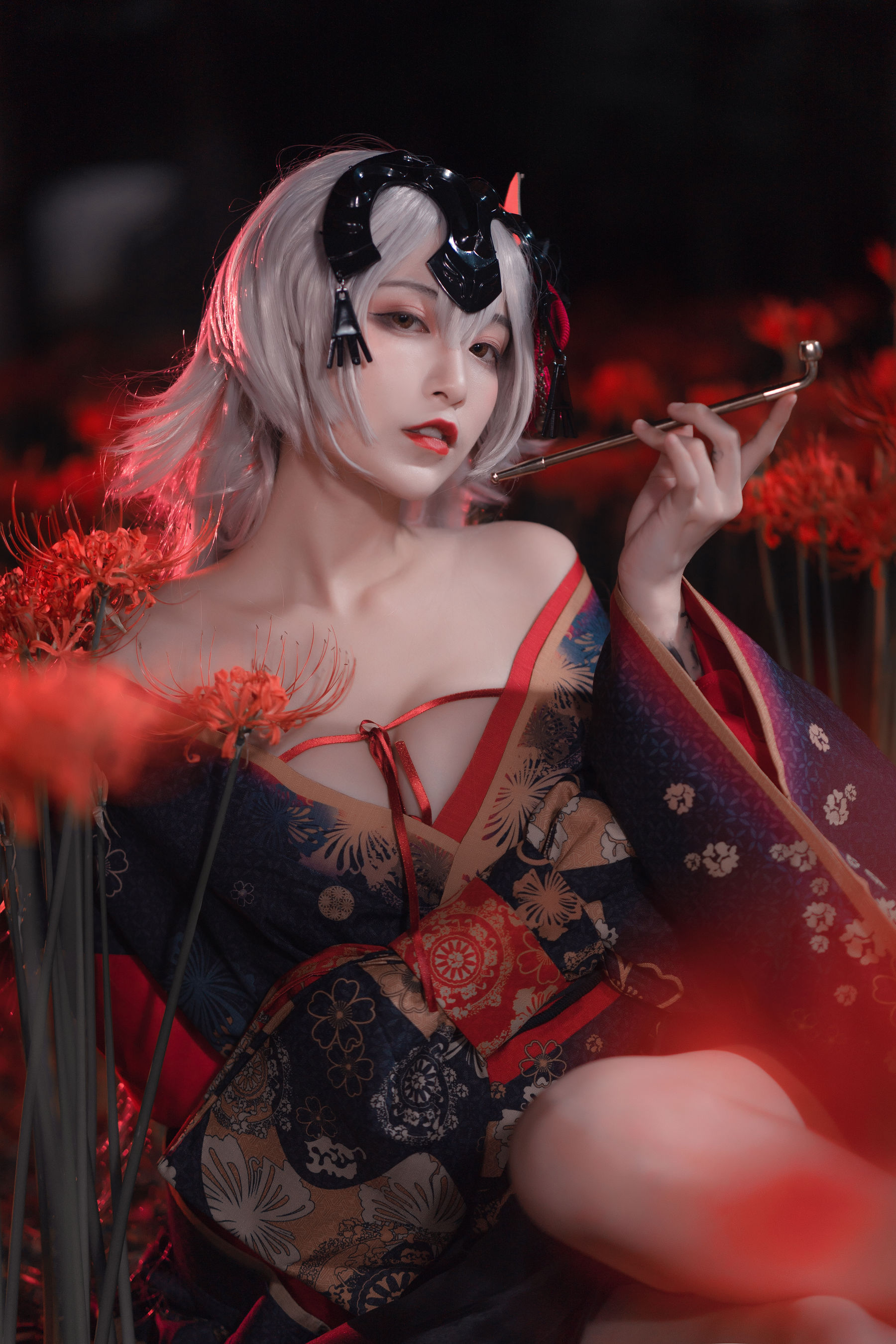 动漫博主铁板烧鬼舞w – 黑贞 [23P] - 秀人网免费无水印在线套图写真