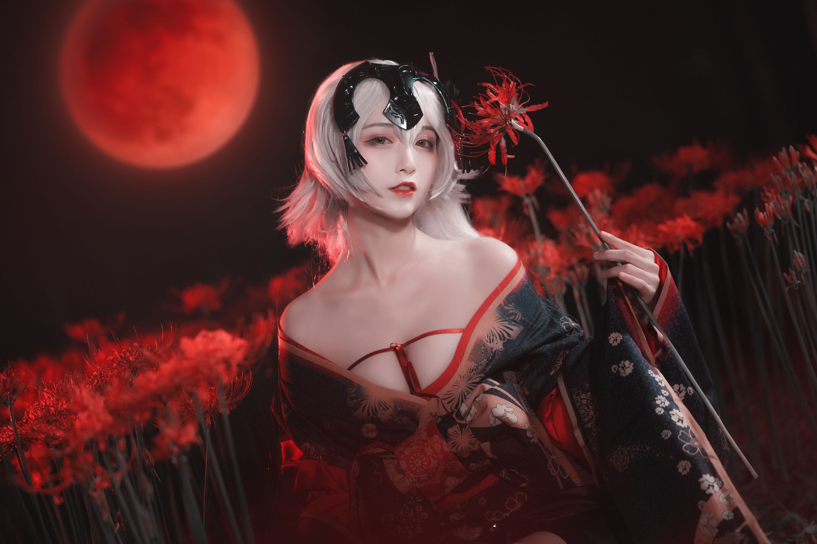 动漫博主铁板烧鬼舞w – 黑贞 [23P] - 秀人网免费无水印在线套图写真