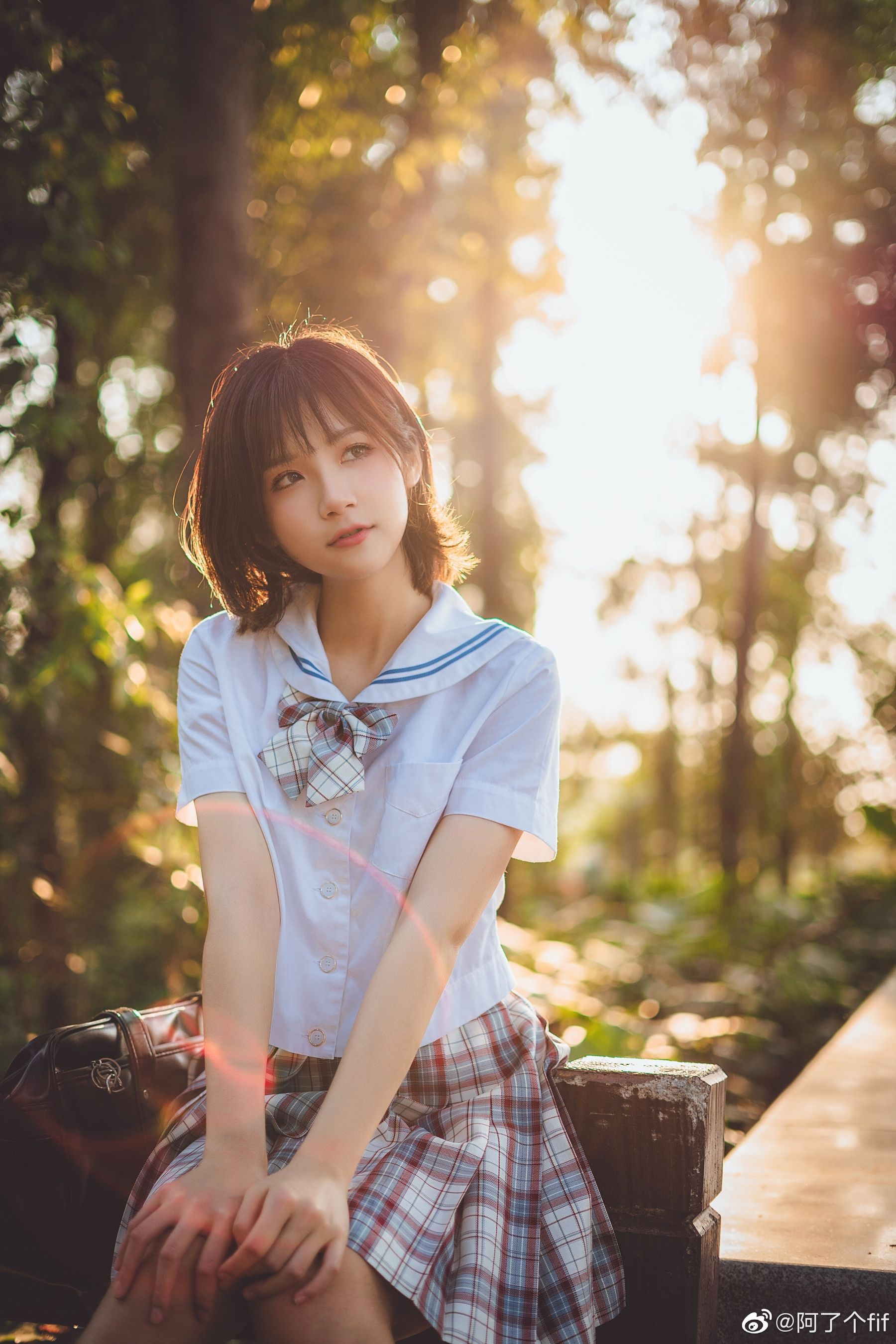 动漫博主阿了个fifi – 阳光JK [9P] - 秀人网免费无水印在线套图写真