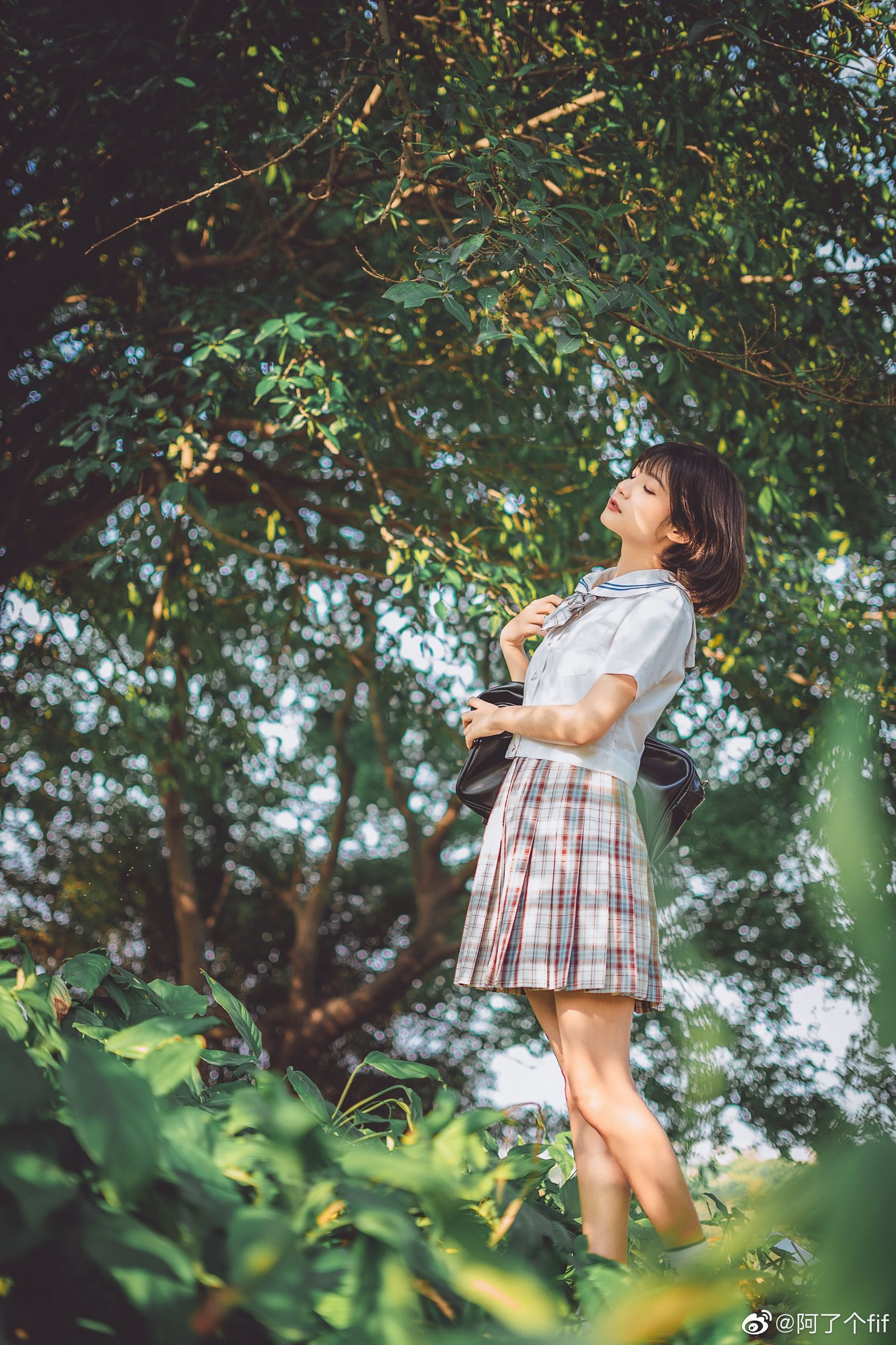 动漫博主阿了个fifi – 阳光JK [9P] - 秀人网免费无水印在线套图写真