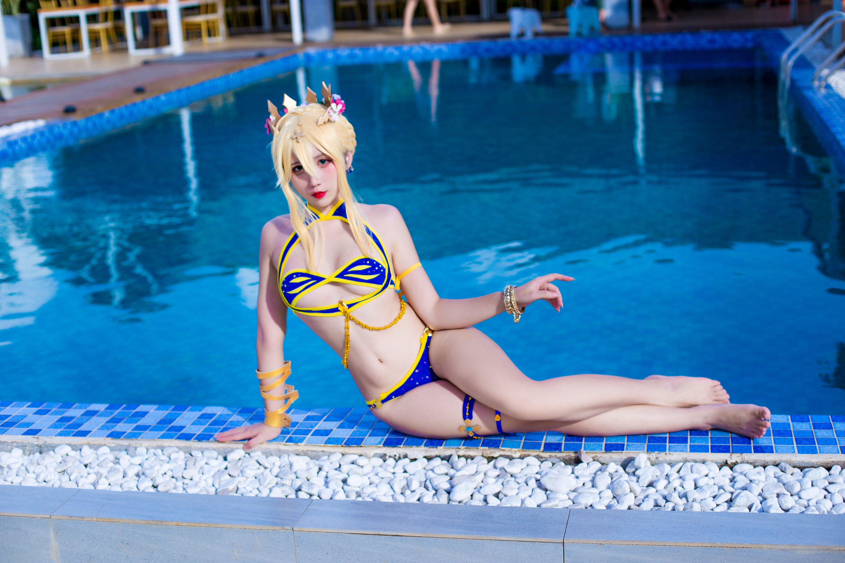 动漫博主九曲Jean – 白枪呆同人泳装 [16P] - 秀人网免费无水印在线套图写真