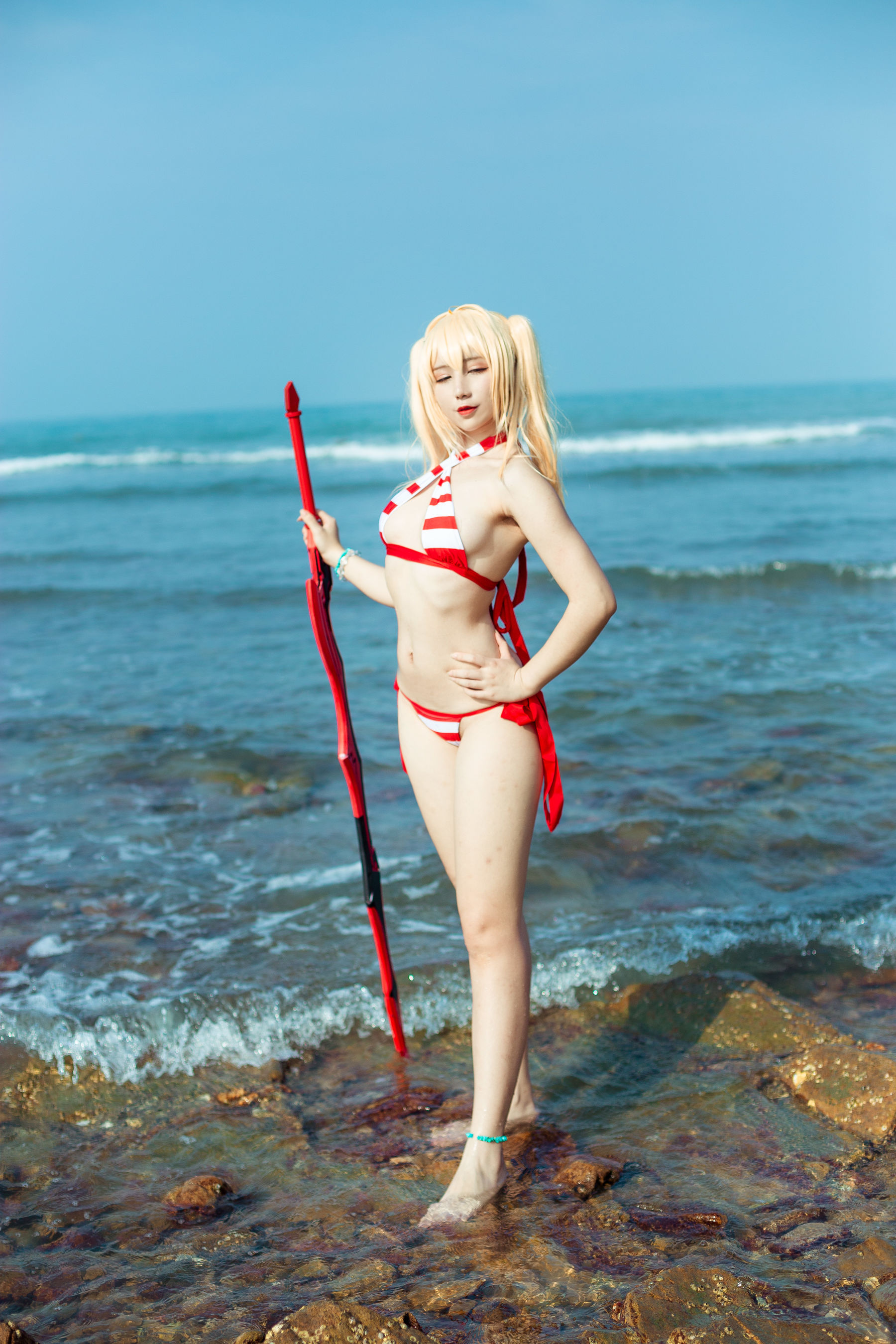 动漫博主九曲Jean – 尼禄泳装 [14P] - 秀人网免费无水印在线套图写真