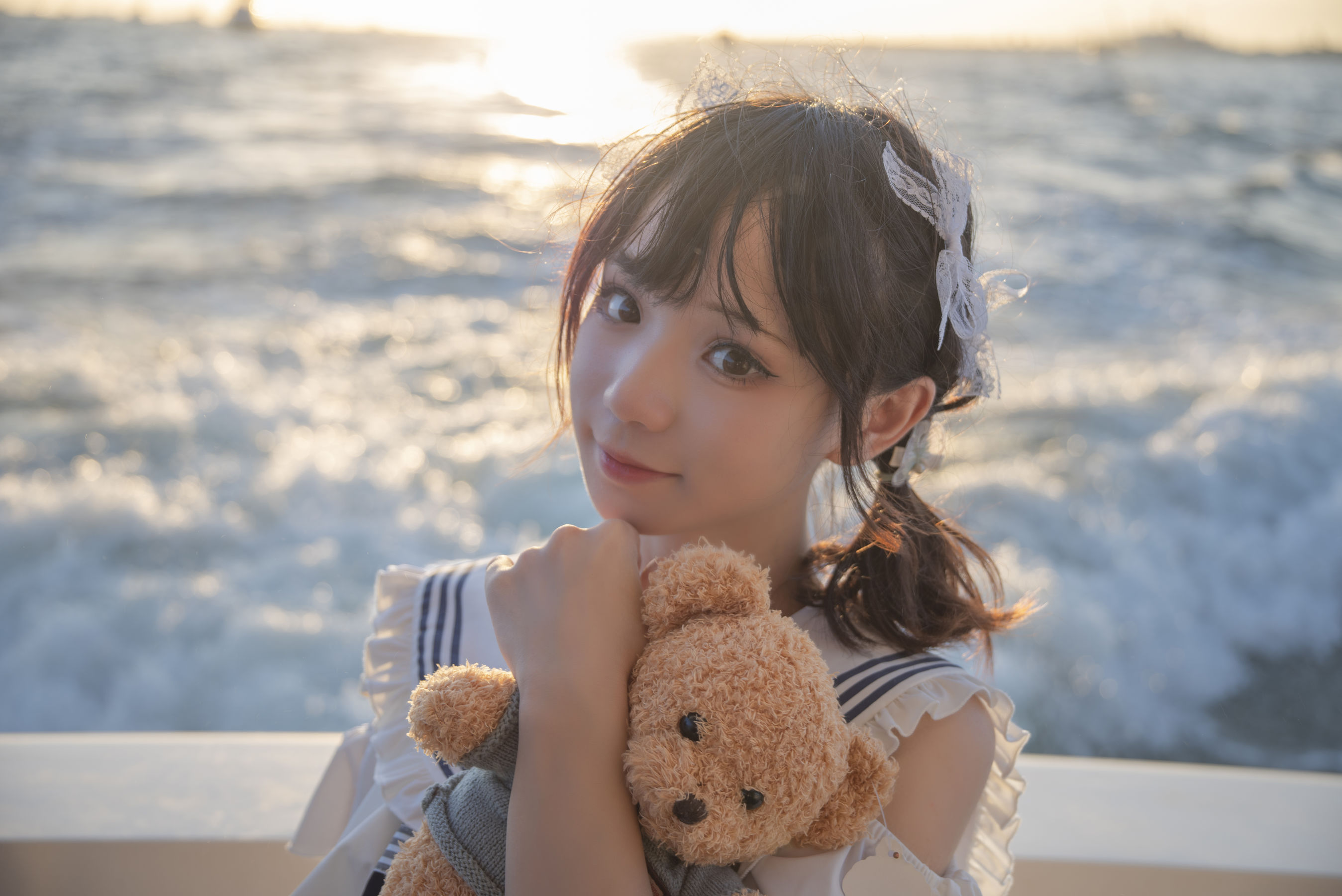 花柒Hana – 三亚熊之海军风泳装 [12P] - 秀人网免费无水印在线套图写真