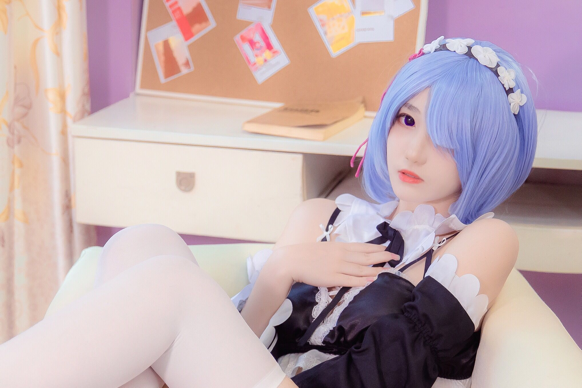 [萝莉COS] 南桃Momoko – 蕾姆内衣 [16P] - 秀人网免费无水印在线套图写真