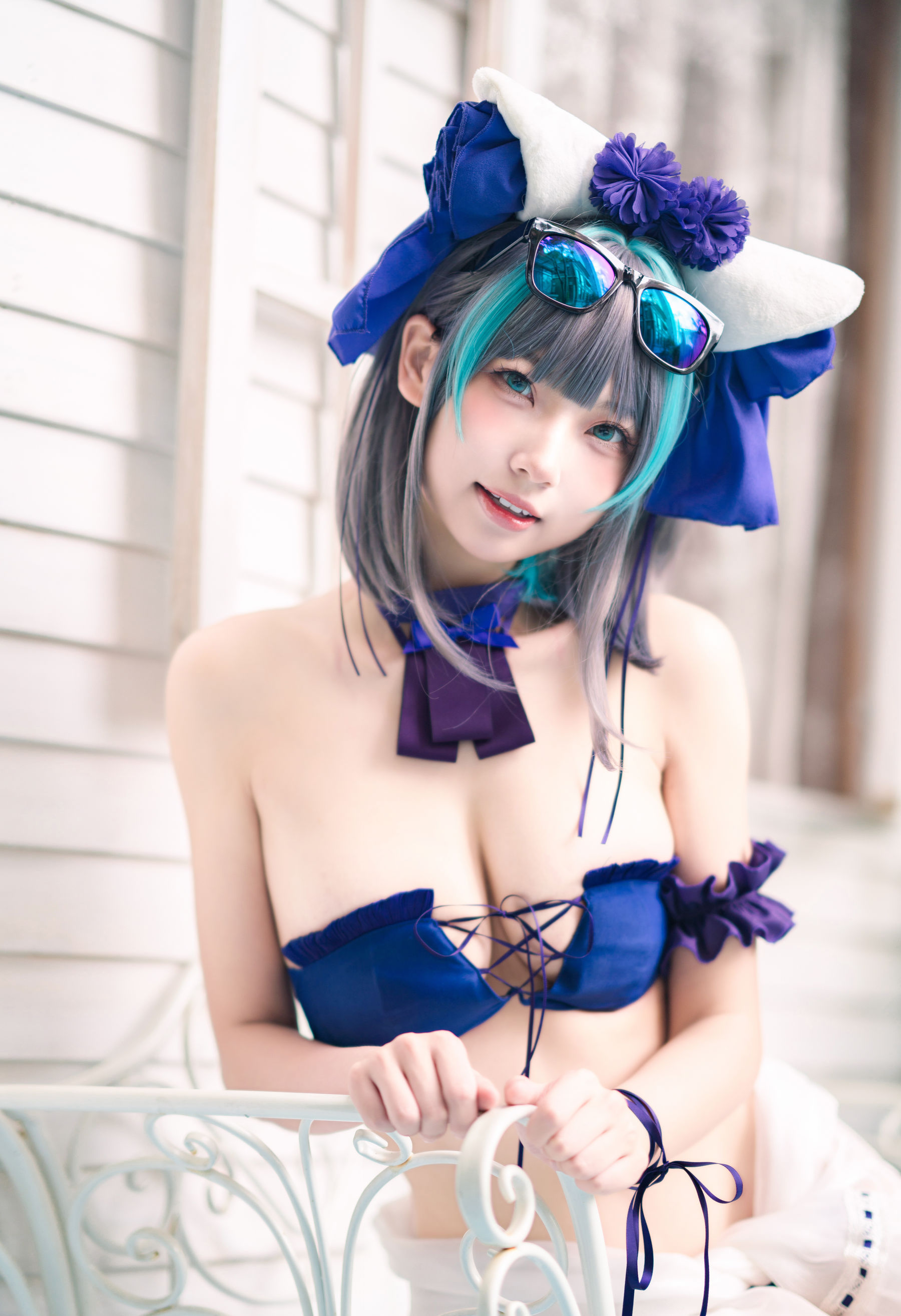 橙喵 – 柴郡COS 着水 [16P] - 秀人网免费无水印在线套图写真