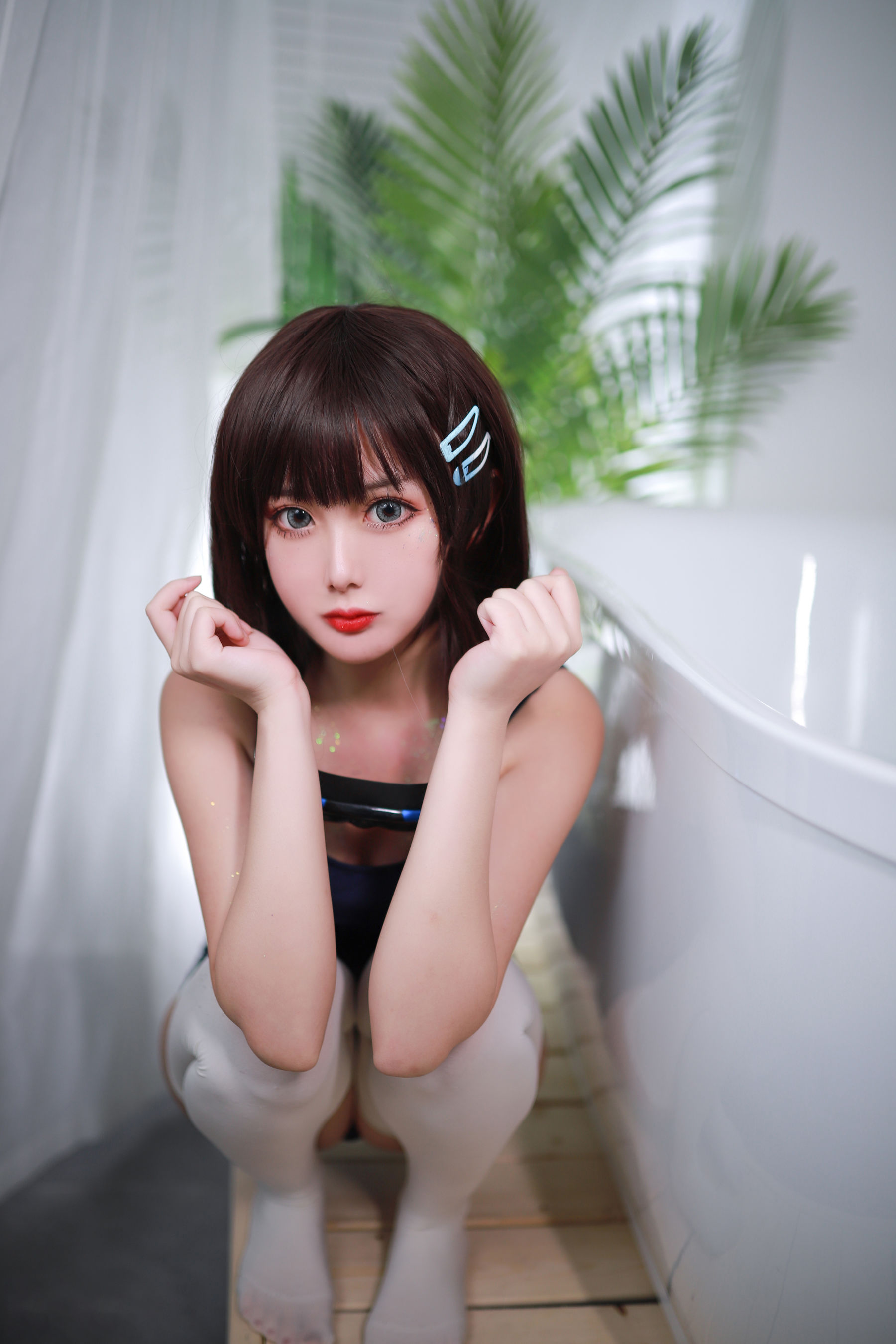 [Cosplay写真] 动漫博主您的蛋蛋 – 夏日泳装 浴缸 [40P] - 秀人网免费无水印在线套图写真