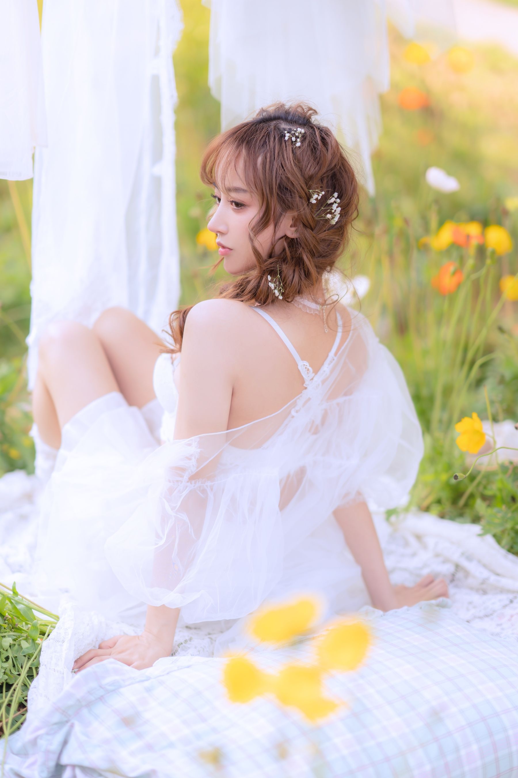 斗鱼米线线sama – 夏日限定 晒衣服 [41P] - 秀人网免费无水印在线套图写真