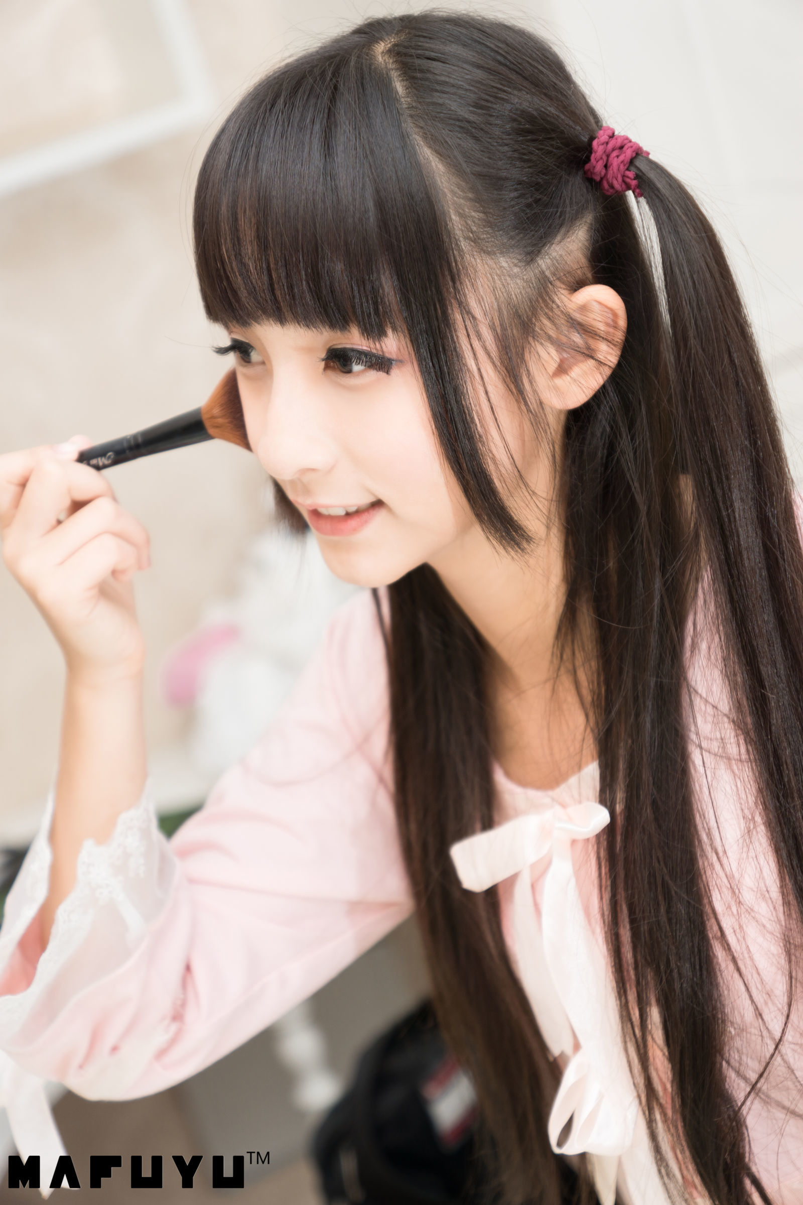 [萝莉COS] 神楽板真冬 粉白条纹系列套图 [103P] - 秀人网免费无水印在线套图写真