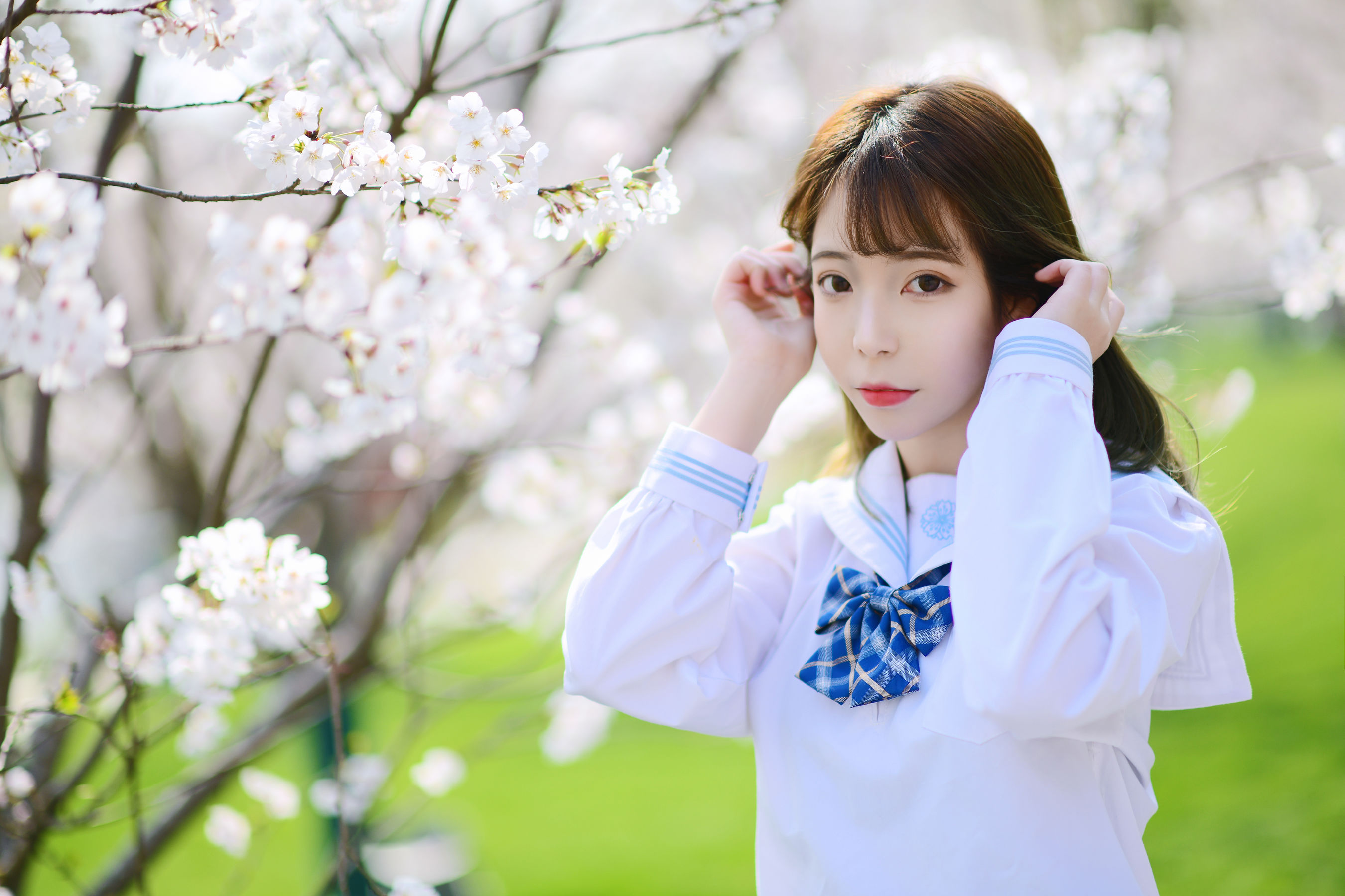 可爱妹子Fushii_海堂 – 樱花树下 [41P] - 秀人网免费无水印在线套图写真