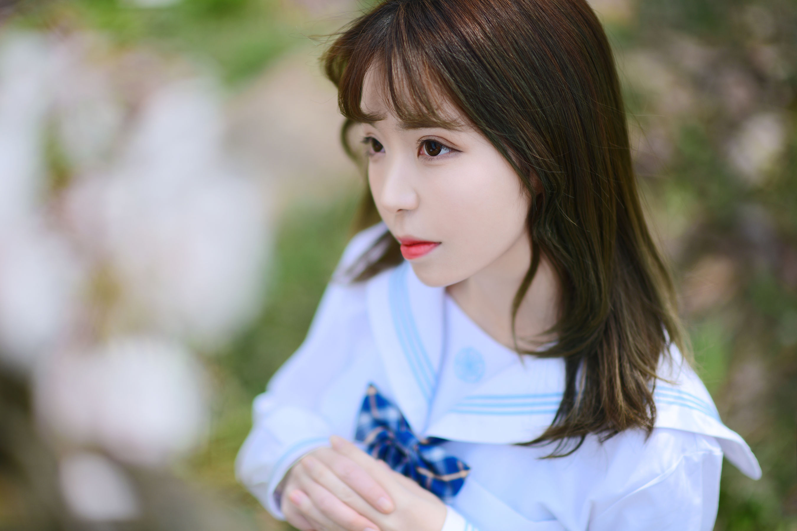 可爱妹子Fushii_海堂 – 樱花树下 [41P] - 秀人网免费无水印在线套图写真