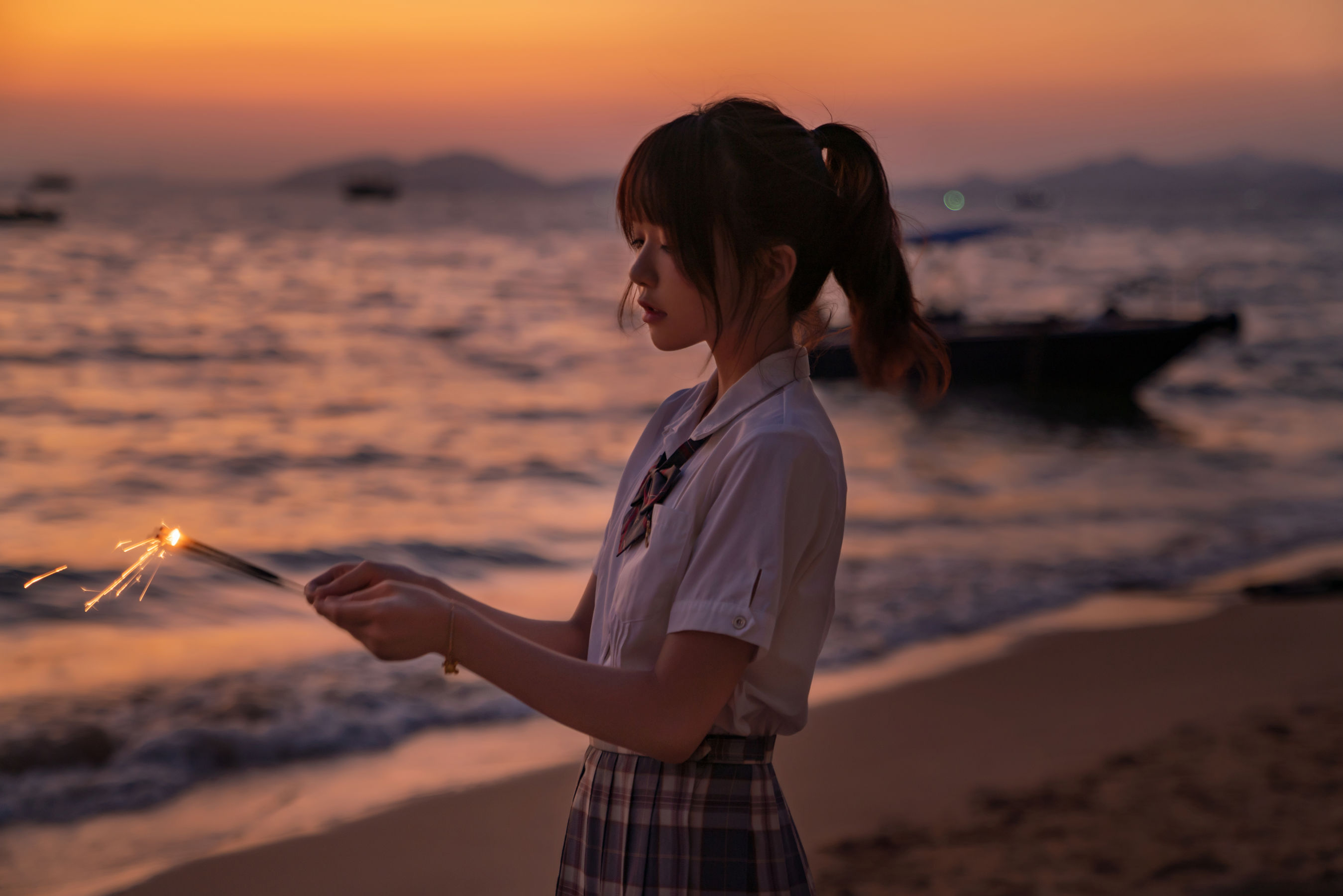 桜桃喵 – 逐海 [17P] - 秀人网免费无水印在线套图写真