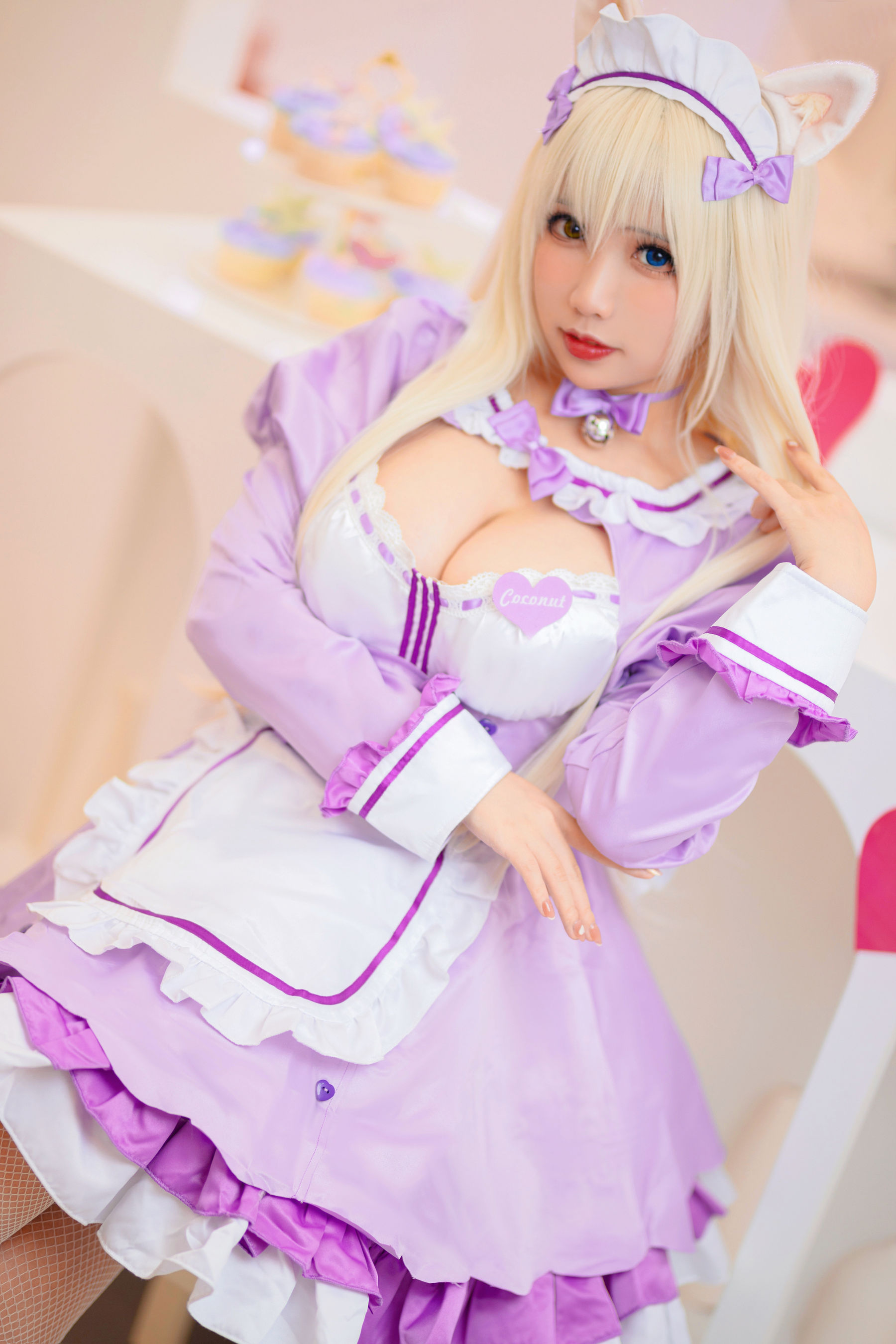 动漫博主貓田聖奈奈(桃之啾啾) – 椰子 [25P] - 秀人网免费无水印在线套图写真