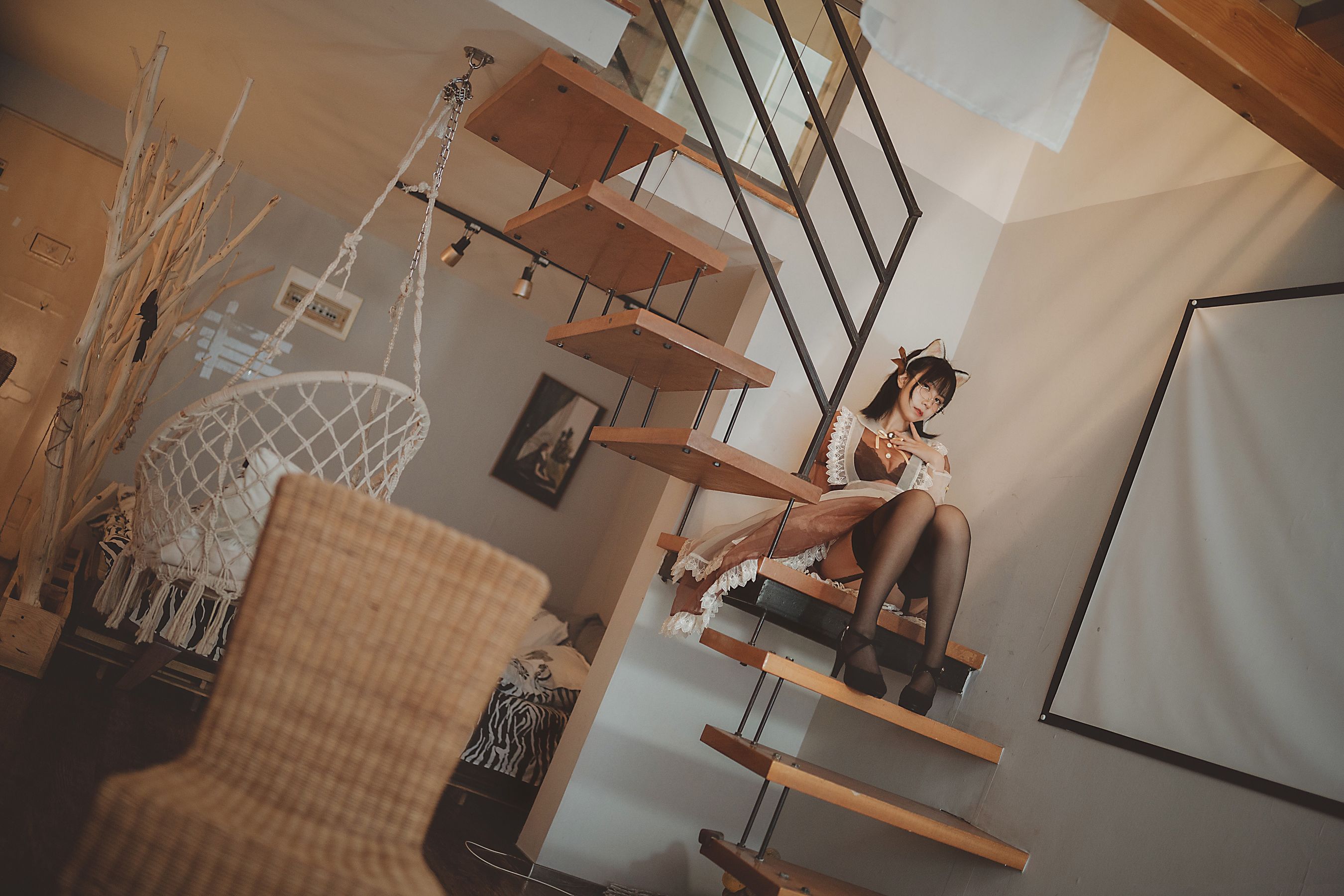 COSER美女逐月su 透明女仆 [46P] - 秀人网免费无水印在线套图写真